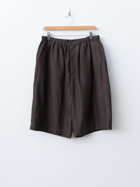 YOKO SAKAMOTO DOUBLE PLEATED SHORTS ナミカズ Namu Shop - Yoko Sakamoto Double Pleated Shorts - Brown