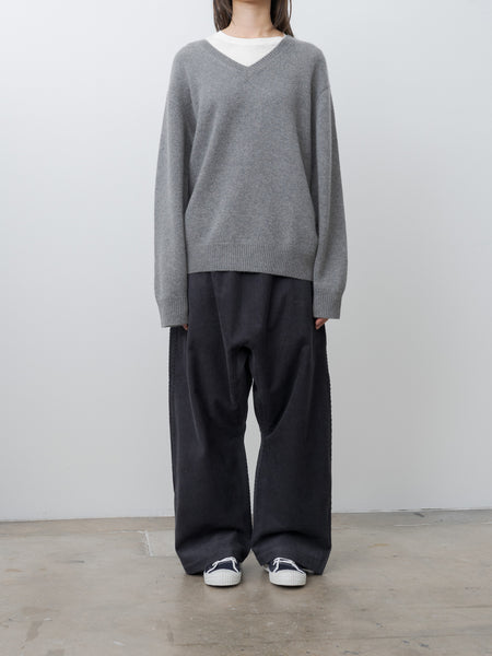 SOFIE D’HOORE イタリア製 メリノウールVネックニット 36 グレー Namu-Sofie-Dhoore-AW25-