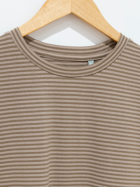 Hard Twisted Border Jersey S/S Tee - Khaki Border