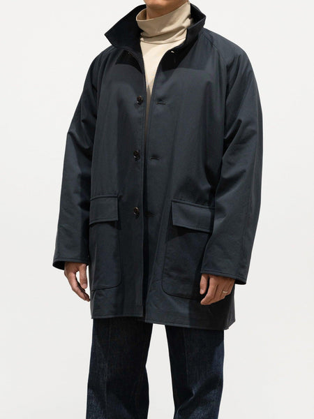 Auralee Finx Hard Twist Gabardine Blouson Coat Ink Black Chambray Namu  Shop