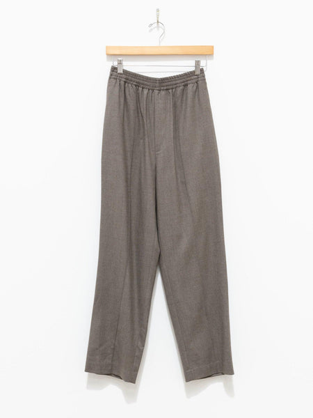 Super Light Wool Easy Slacks - Top Brown