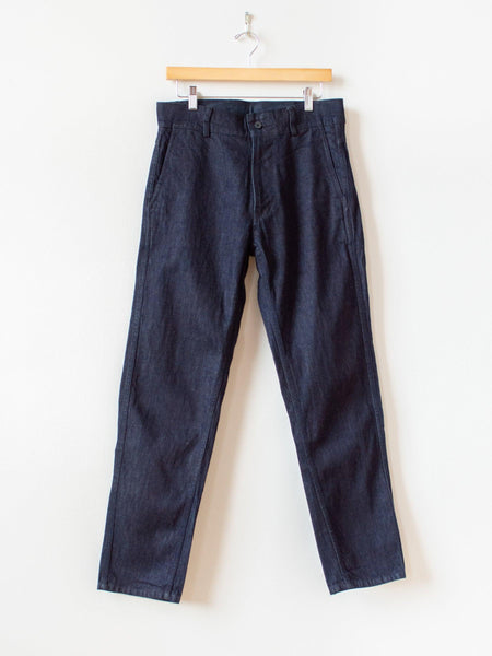 back to front denim trousers / indigo | soduk