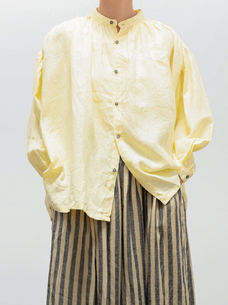 Namu Shop - Ichi Antiquites Color Linen Shirt - Lemon