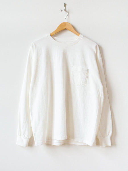 West Coast LS Tee - White x Sand Line