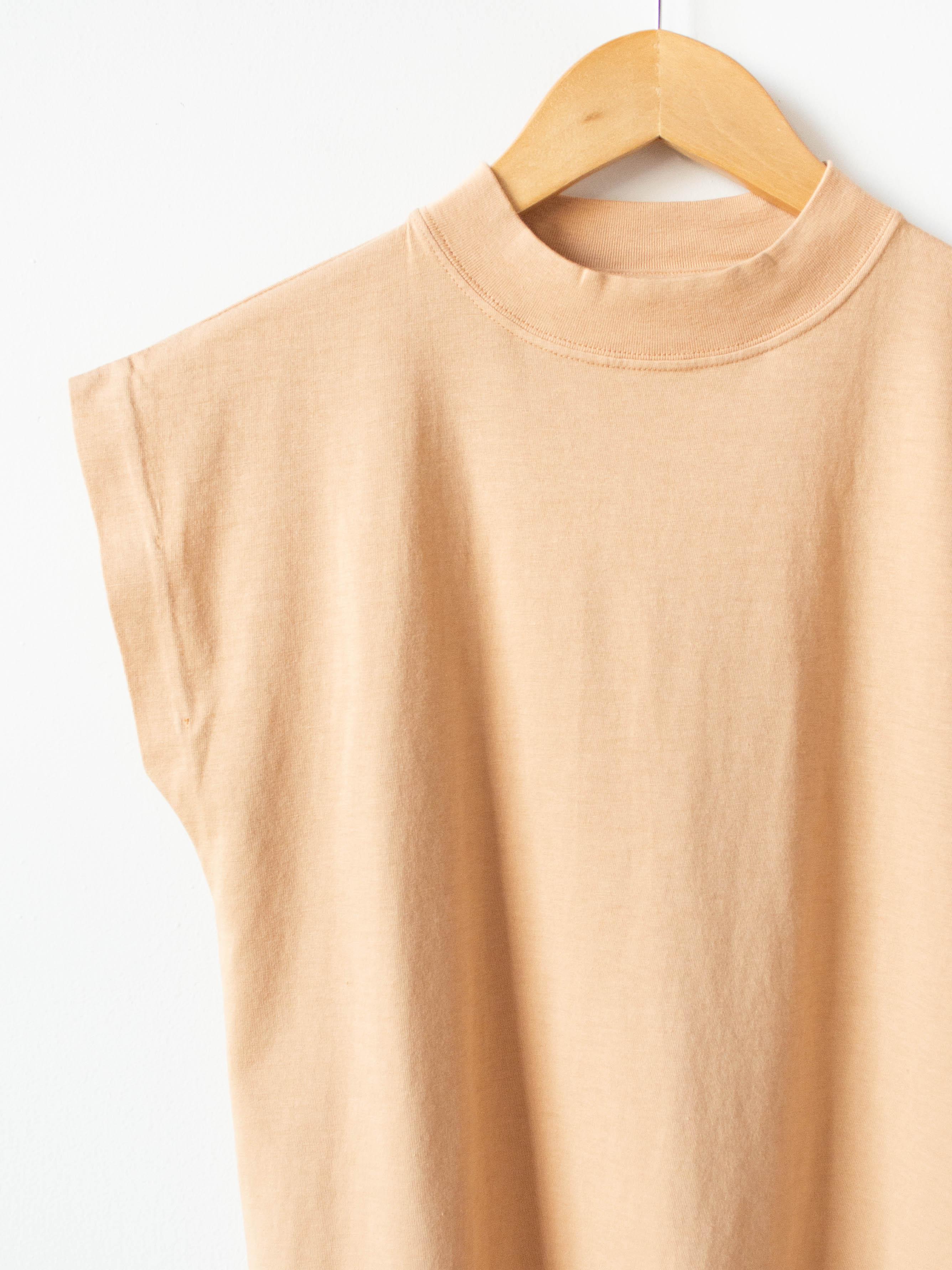 Namu Shop - Phlannel Light Suvin Cotton French-sleeve T-shirt - Orange