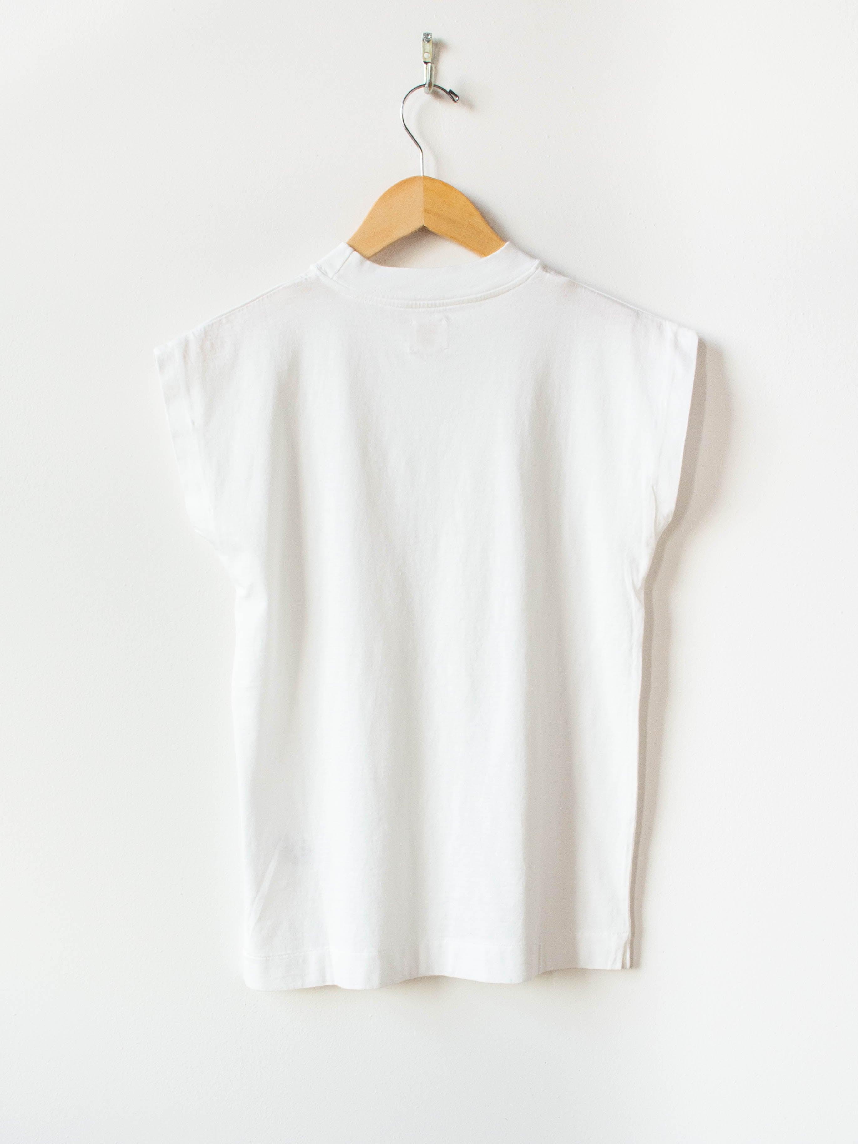 Namu Shop - Phlannel Light Suvin Cotton French-sleeve T-shirt - White