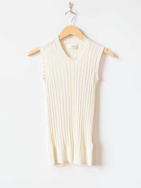 Namu Shop - Unfil High Twist Cotton Ribbed Knit Sleeveless Namu Shop - Unfil High Twist Cotton Ribbed Knit Sleeveless