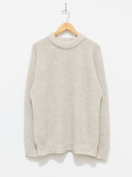 トップス 23ss yoke BABY ALPACA RIB SWEATER ALPACA RIB SWEATER at Atelier Delphine