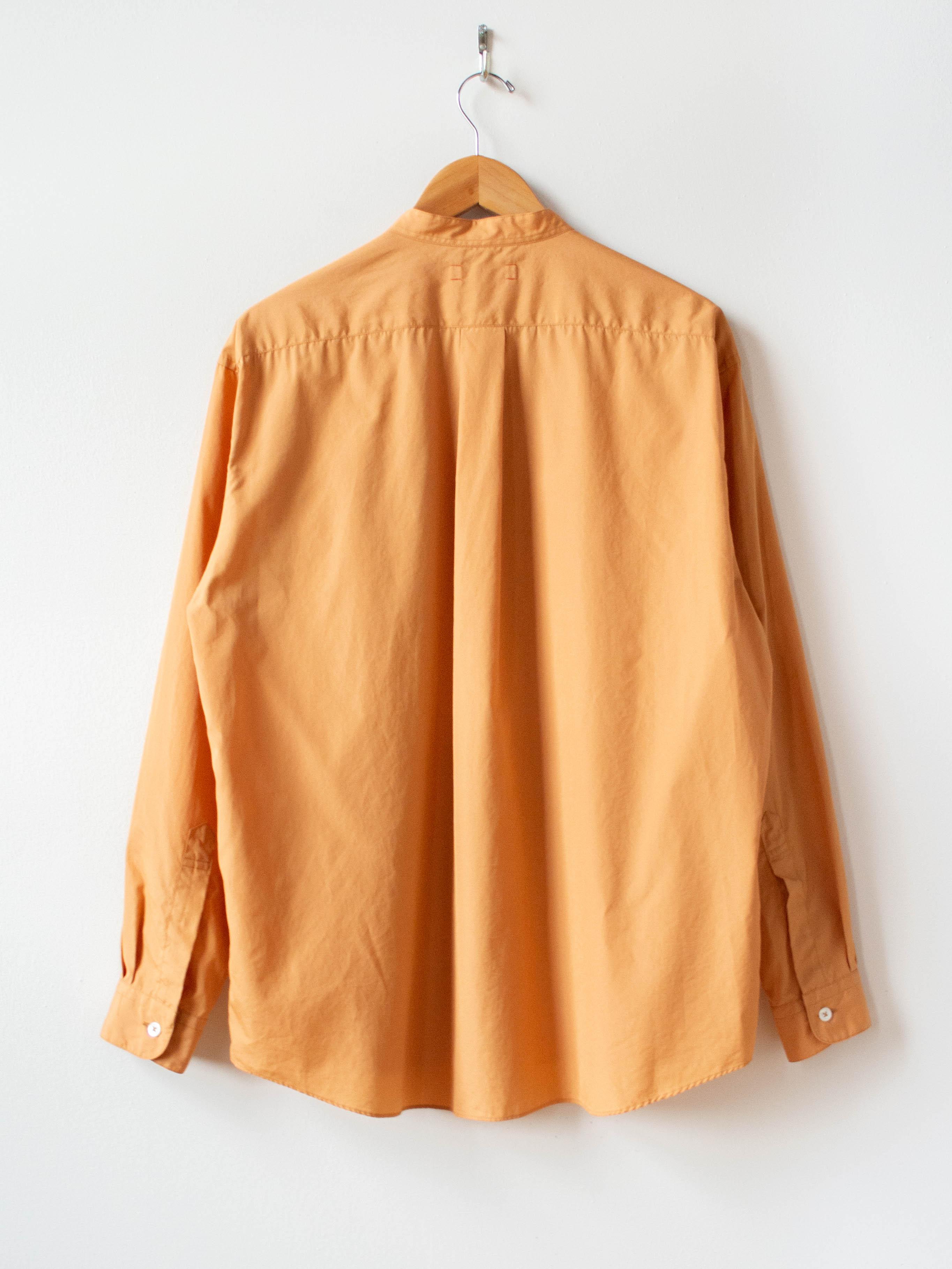 Namu Shop - Unfil Washed Cotton-Poplin Band Collar Shirt - Almond Beige