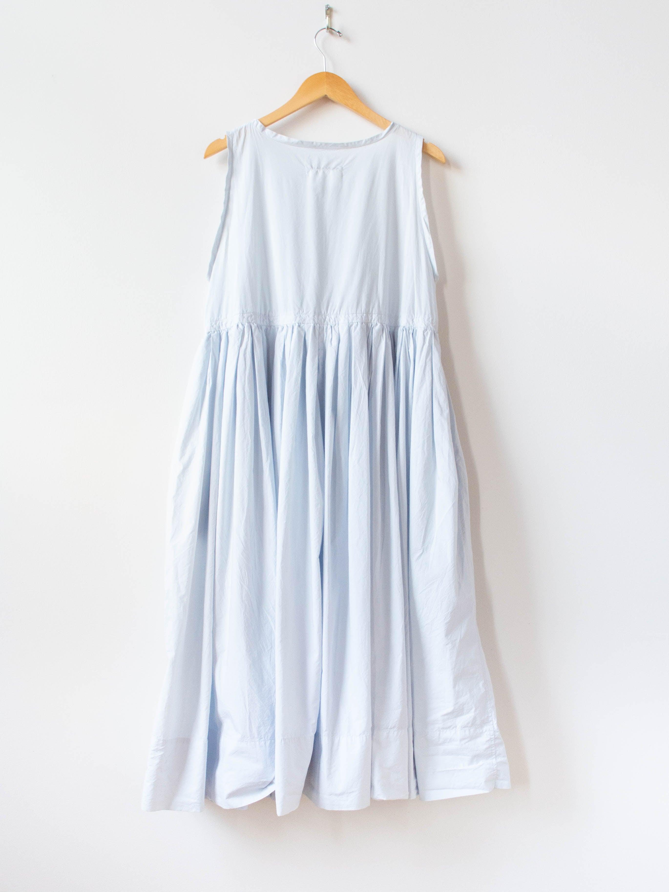 Namu Shop - Veritecoeur Sleeveless Gather Dress - Light Blue Gray