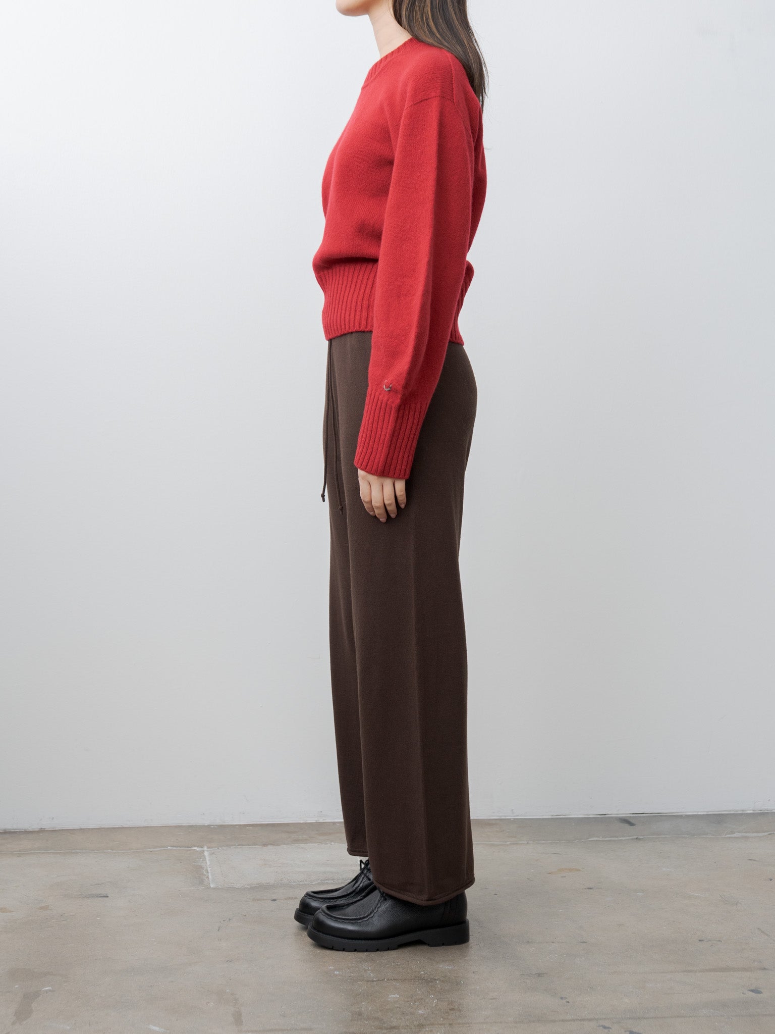 Fine Lambswool Crewneck P/O - Red