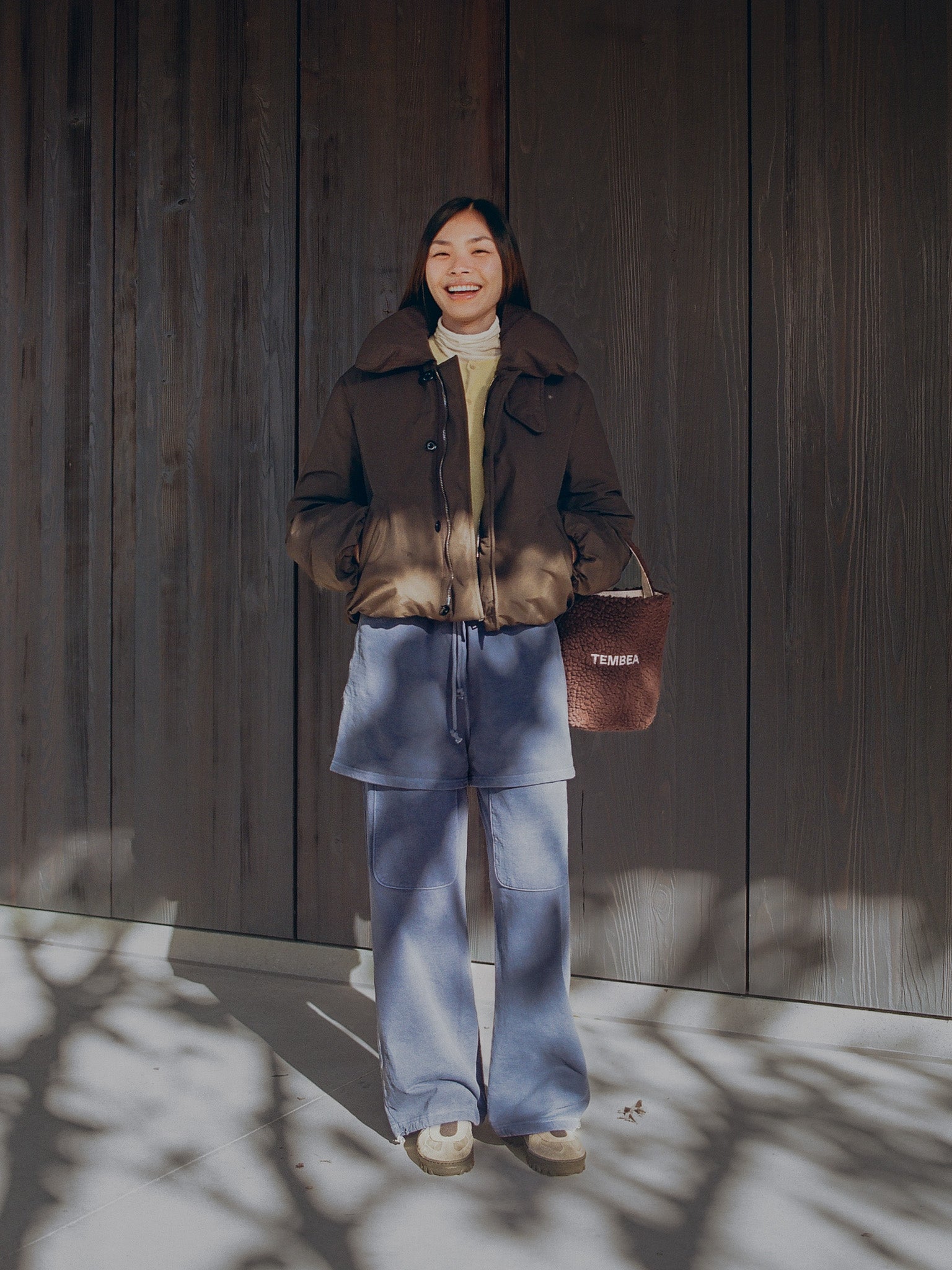 Namu Shop - Inscrire Layered Sweatpants - Light Blue