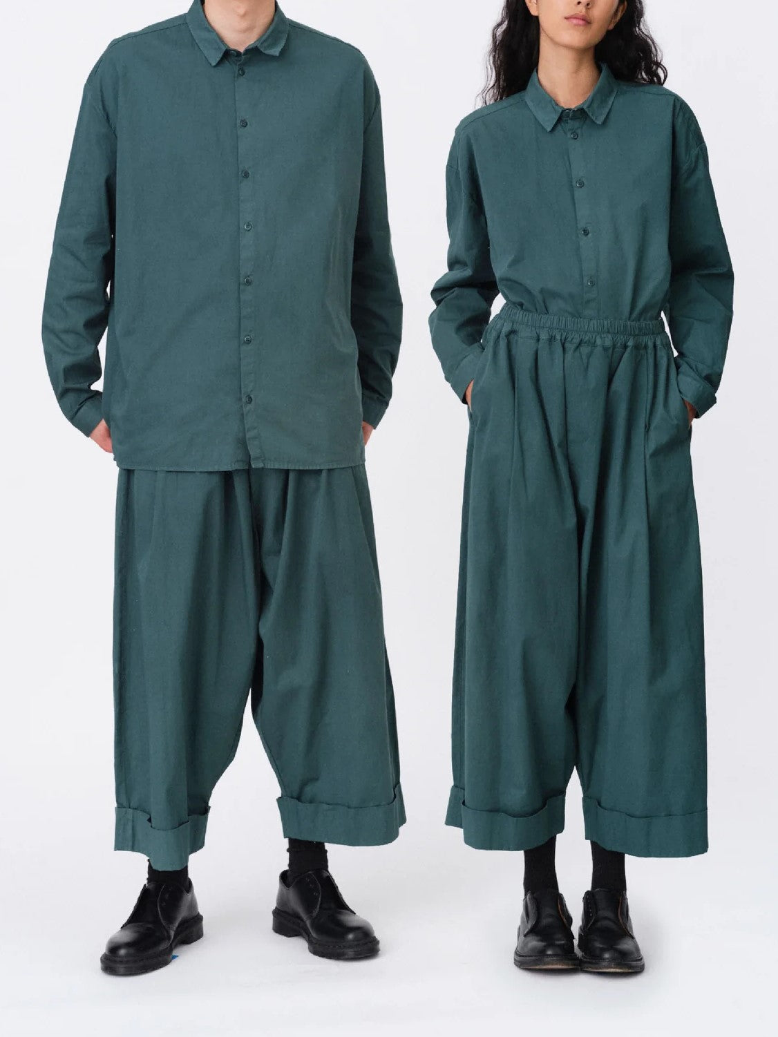 Namu Shop - Toogood The Draughtsman Shirt - Cotton Twill Viridian