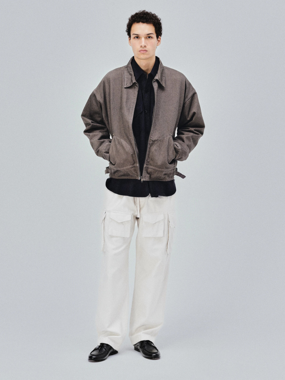 Namu Shop - Kaptain Sunshine Dyed Denim Work Jacket - Cub Brown