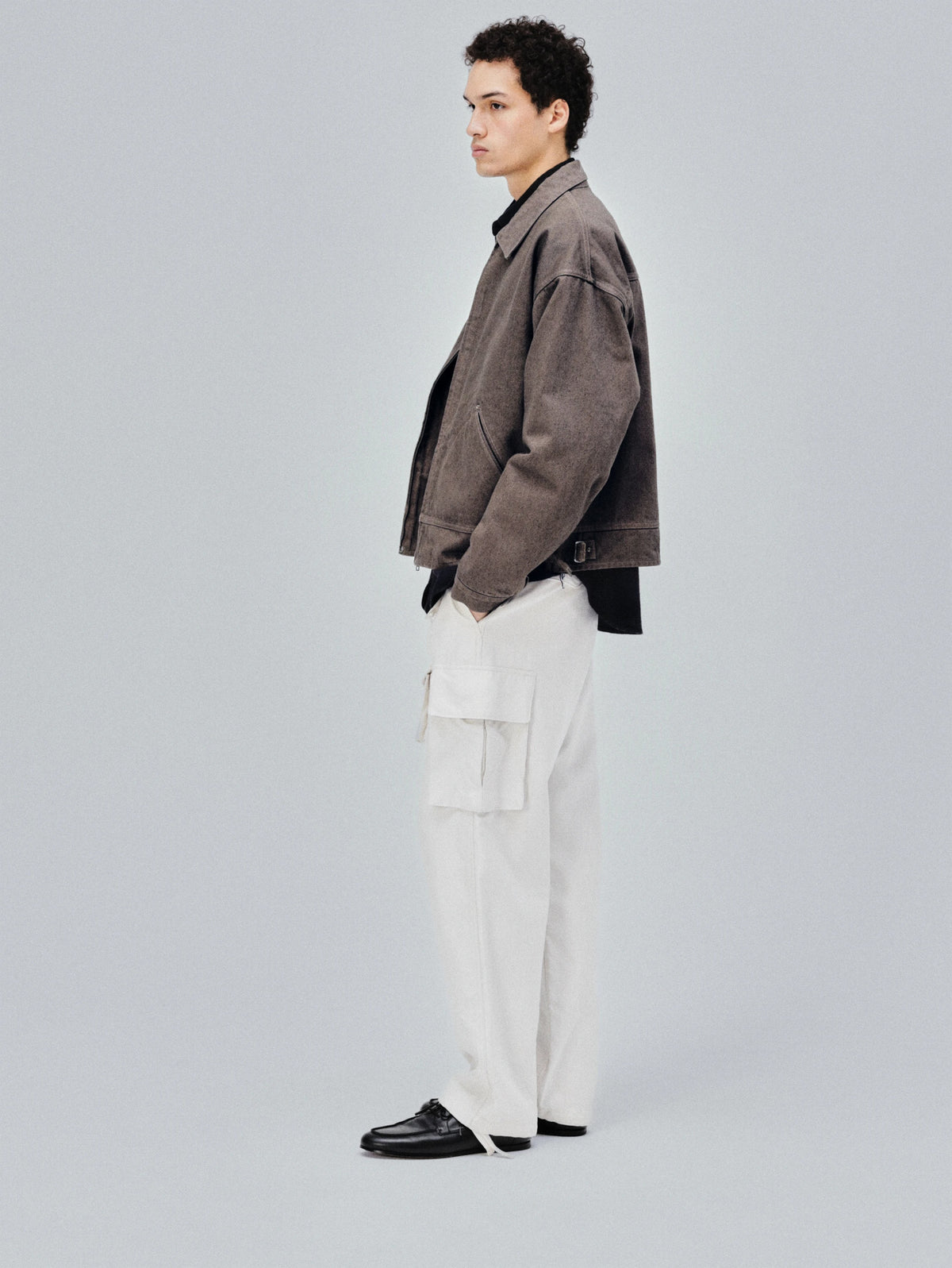 Namu Shop - Kaptain Sunshine Dyed Denim Work Jacket - Cub Brown