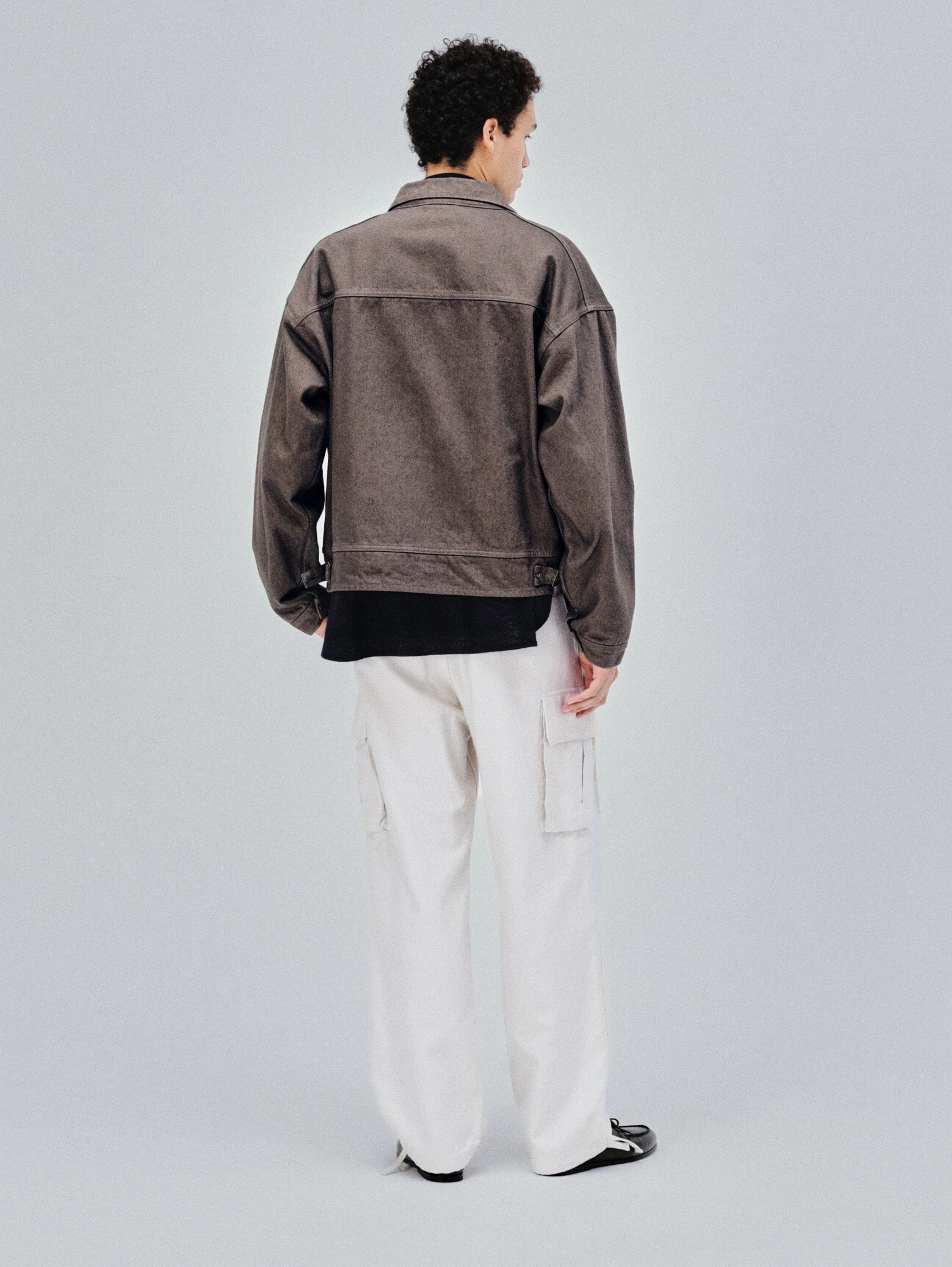Namu Shop - Kaptain Sunshine Dyed Denim Work Jacket - Cub Brown