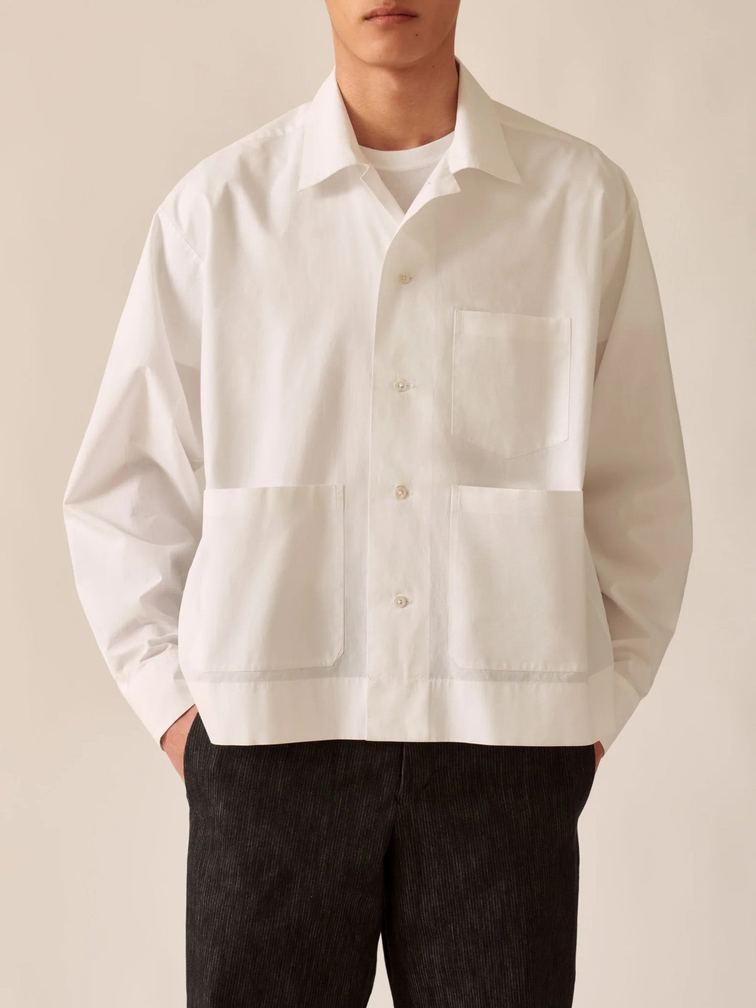 Namu Shop - Jan Machenhauer Frank Shirt - White Cotton Poplin