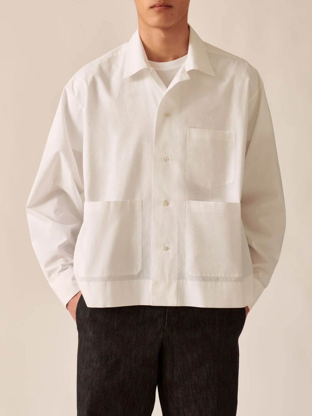 Namu Shop - Jan Machenhauer Frank Shirt - White Cotton Poplin