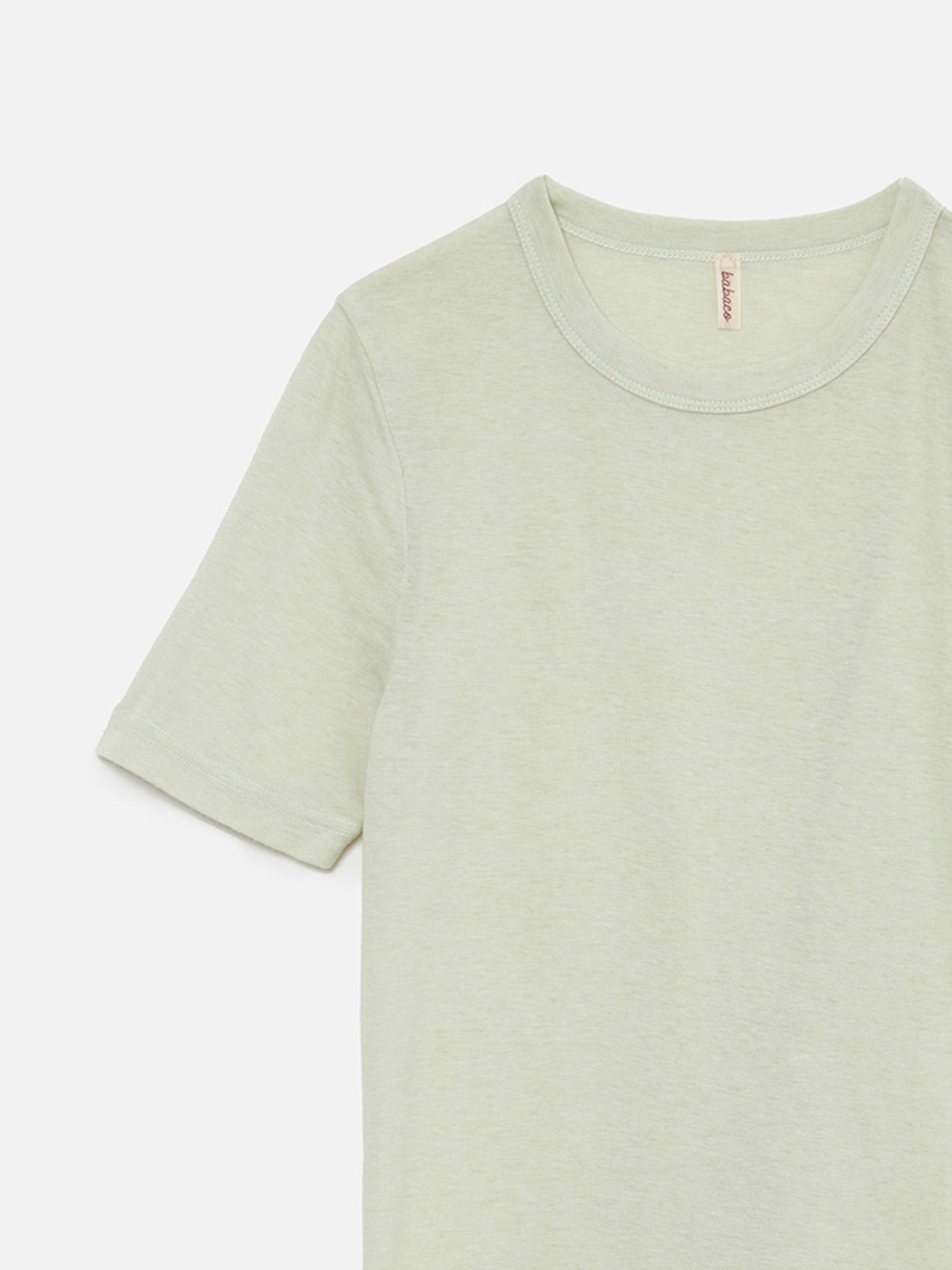 Namu Shop - Babaco Cotton Silk Basic T-Shirt - Sage