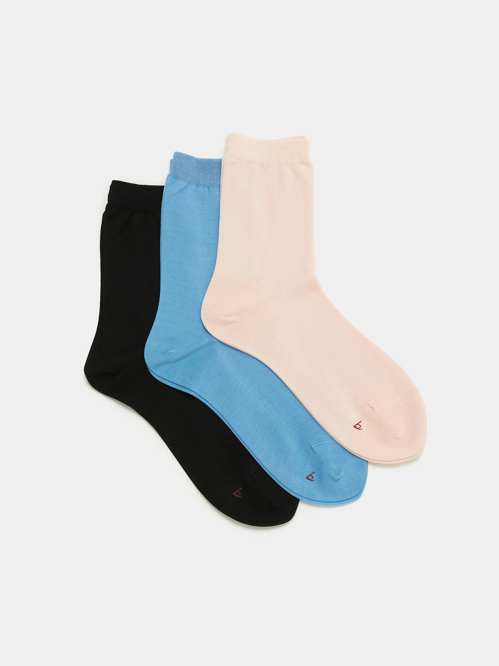 Namu Shop - Babaco 3 Pairs of Colors Socks - Swan, Kitchen, Sakura
