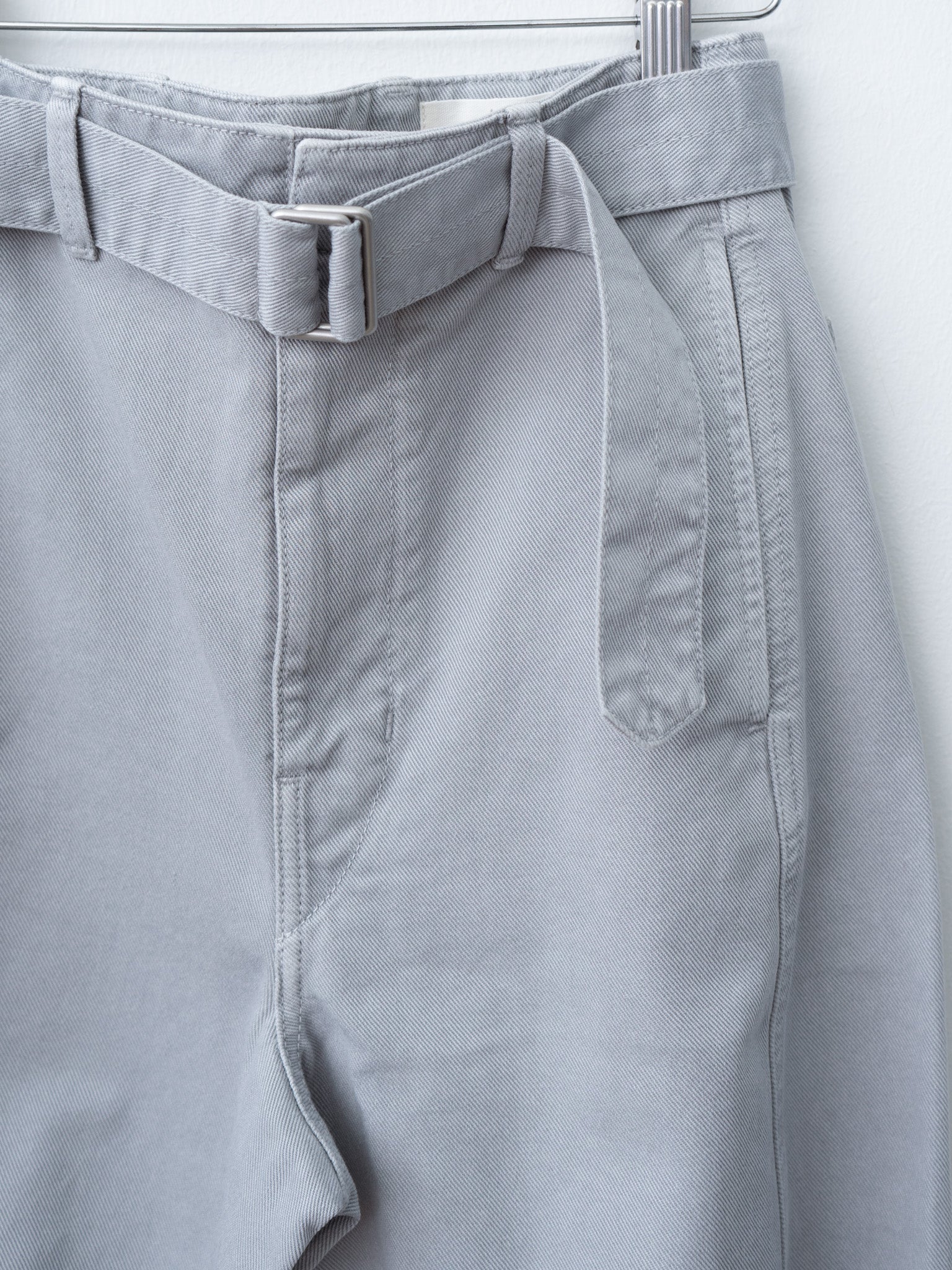 Namu Shop - Lemaire Twisted Belted Pants - Snowy Blue Grey