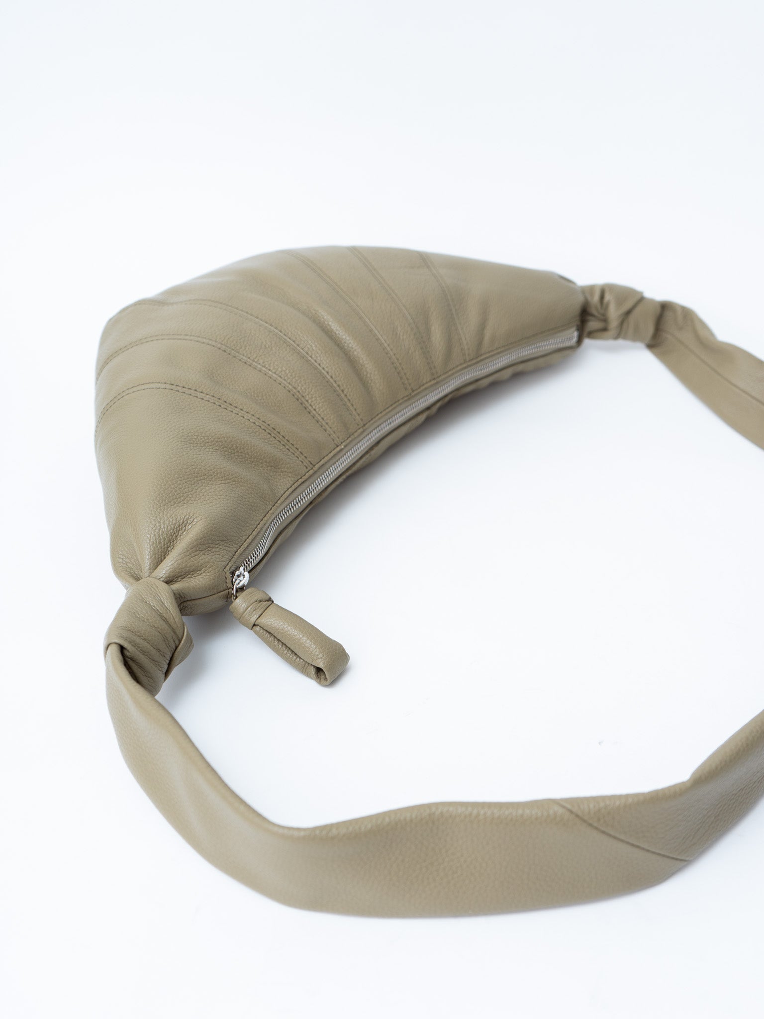 Medium Croissant Bag - Dusty Khaki (grained leather)