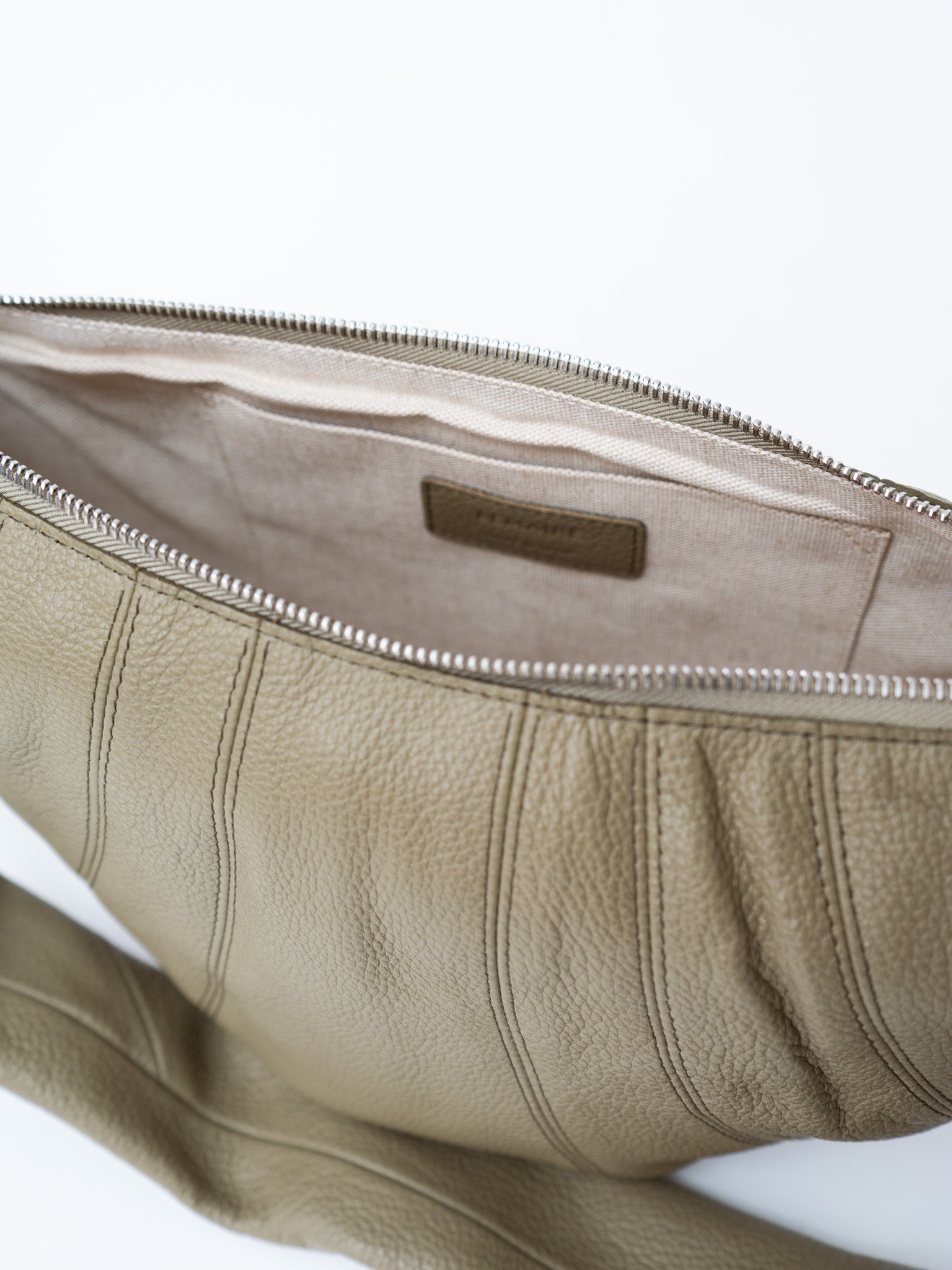 Medium Croissant Bag - Dusty Khaki (grained leather)