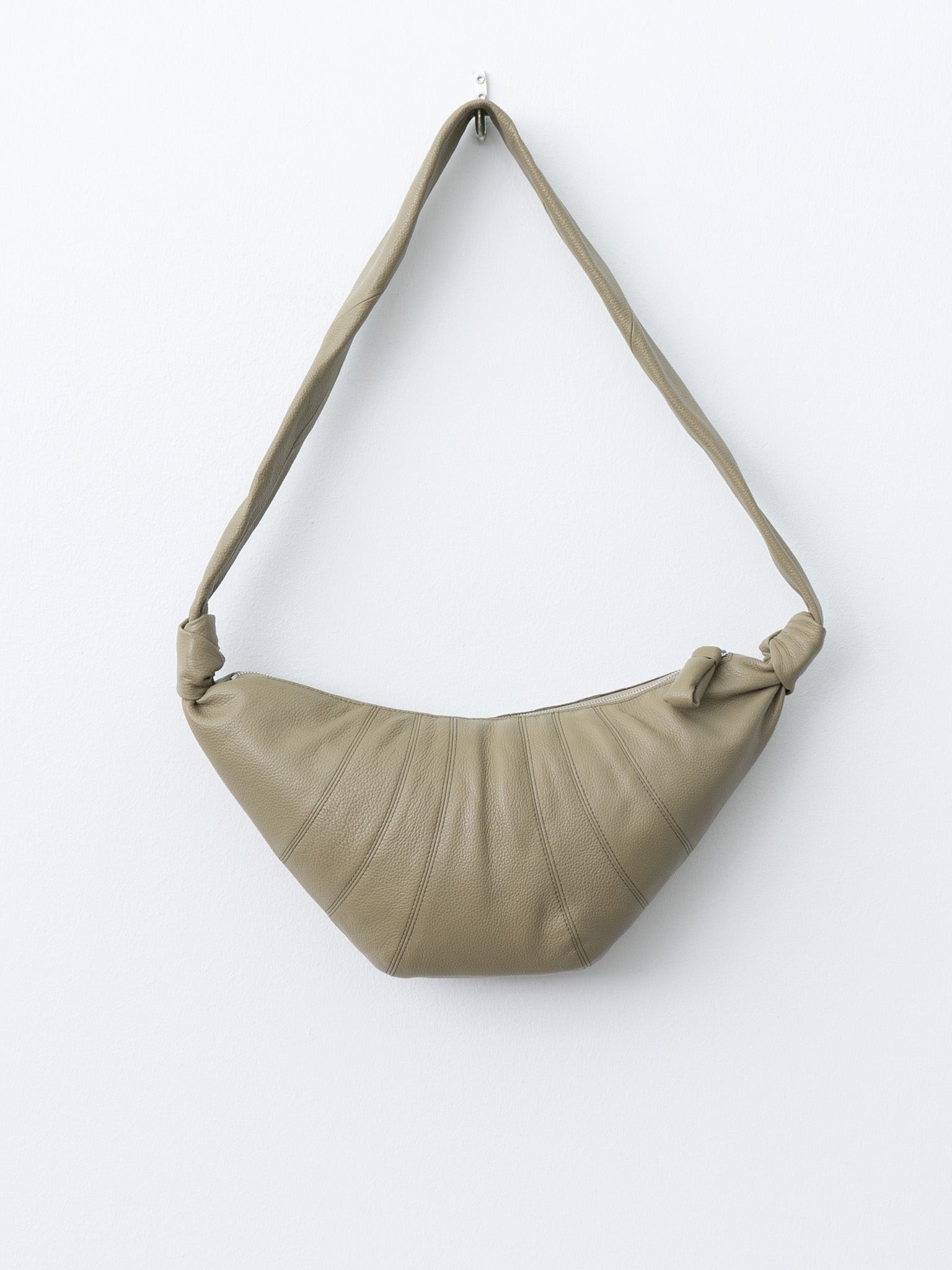 Medium Croissant Bag - Dusty Khaki (grained leather)