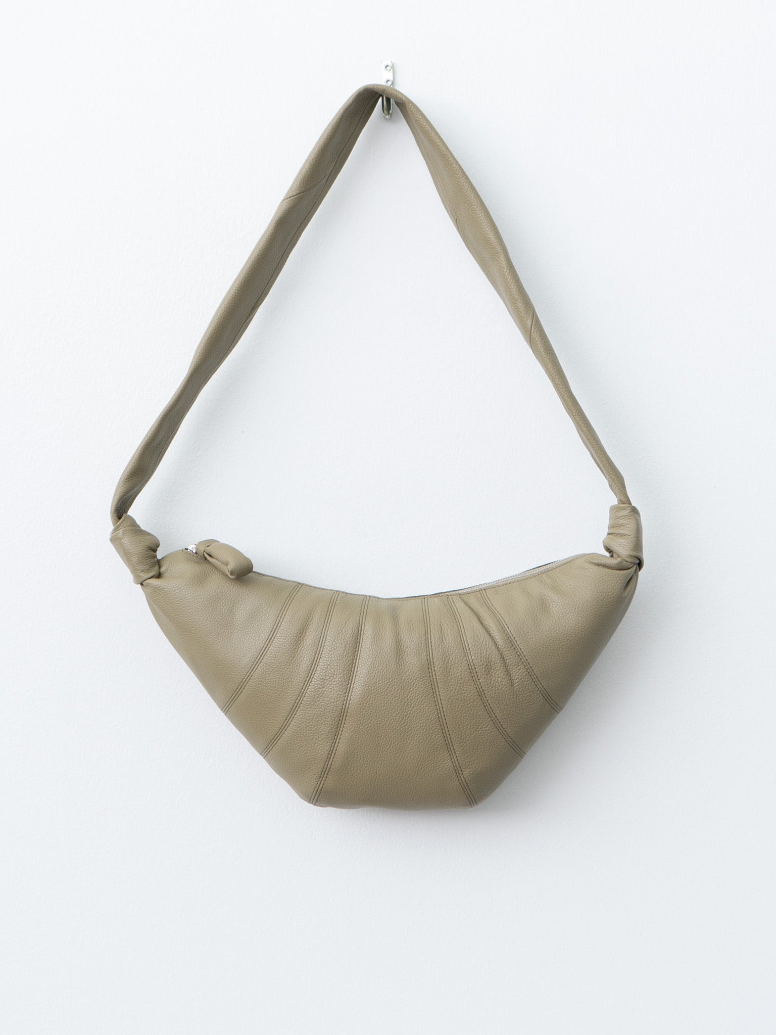 Medium Croissant Bag - Dusty Khaki (grained leather)
