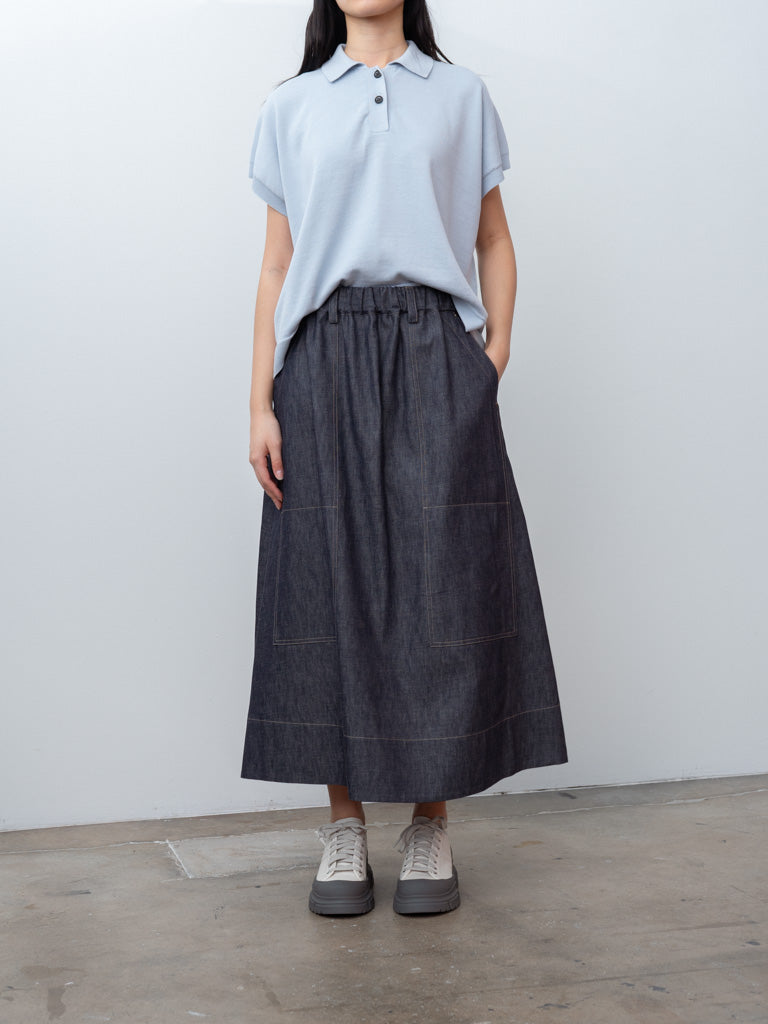 Namu Shop - Nicholson & Nicholson BETTY-DENIM Skirt - Indigo