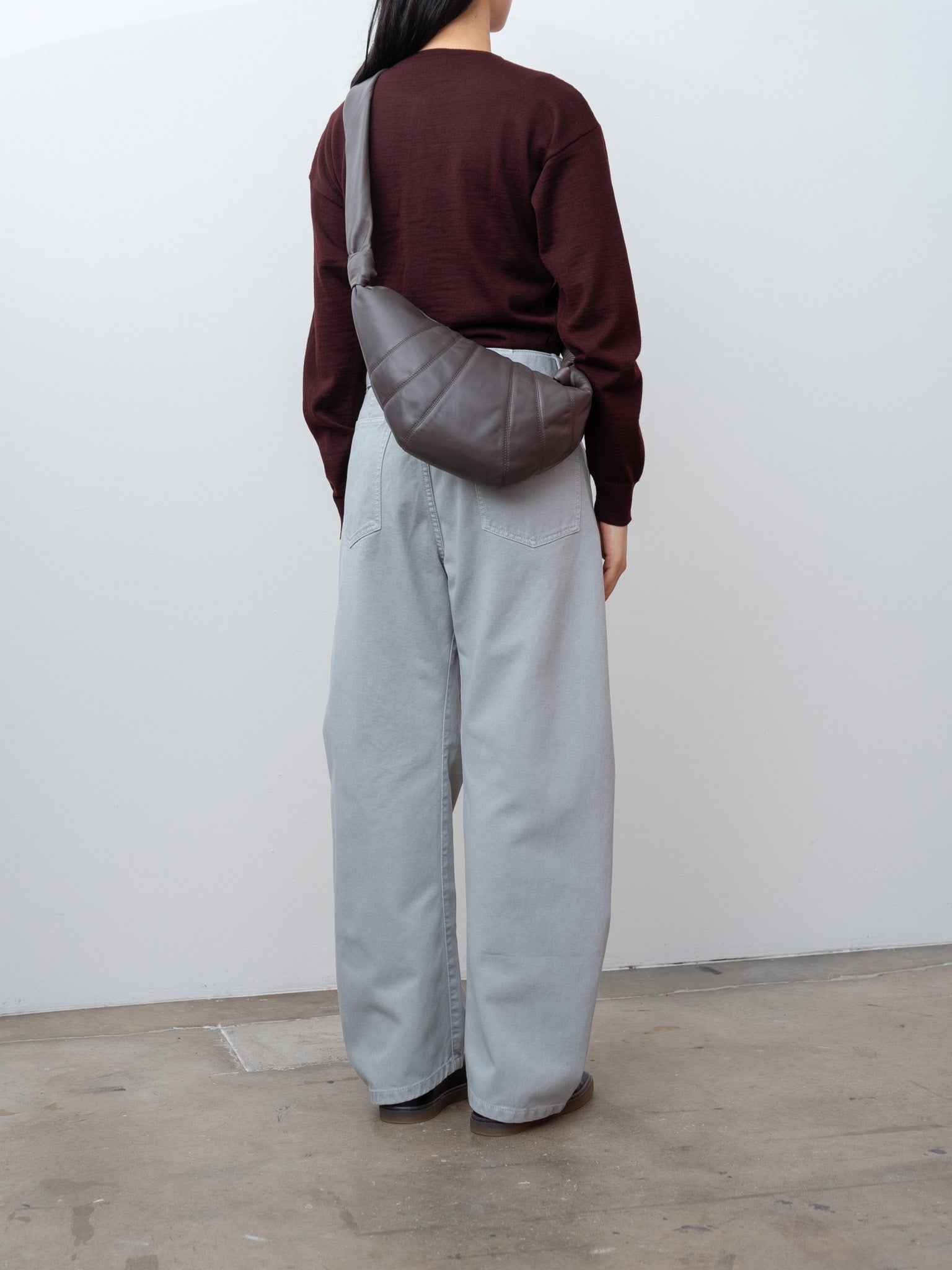 Namu Shop - Lemaire Twisted Belted Pants - Snowy Blue Grey