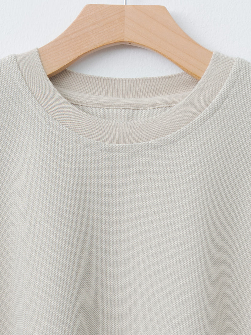 Namu Shop - ts(s) Cotton Poly Dry Jersey Big T-shirt - Ecru