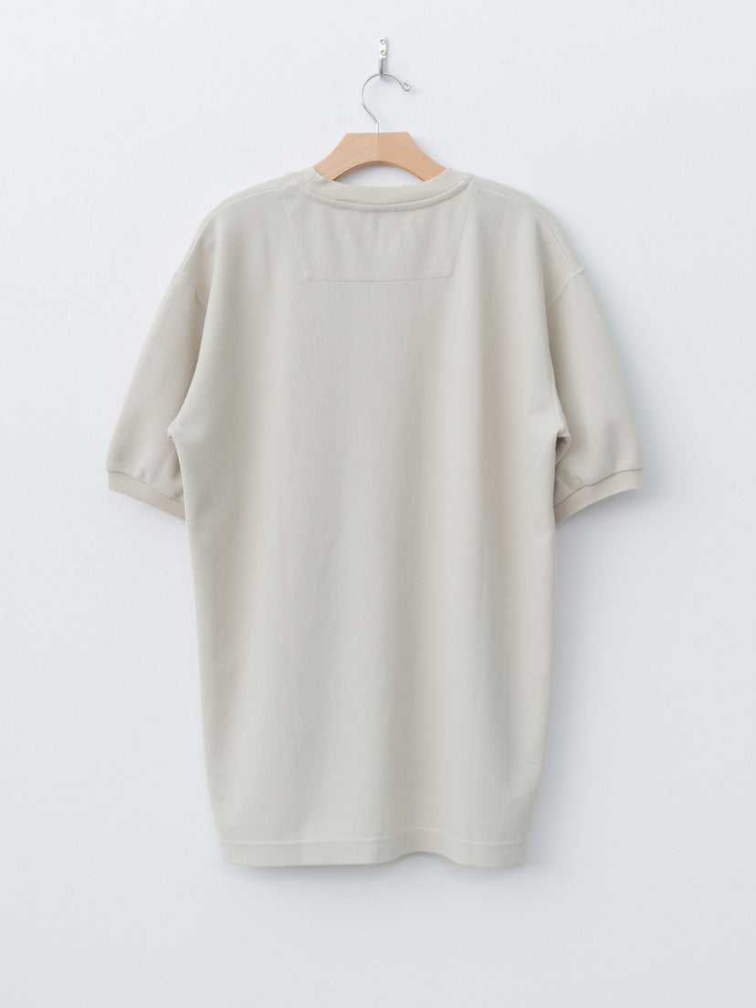 Namu Shop - ts(s) Cotton Poly Dry Jersey Big T-shirt - Ecru