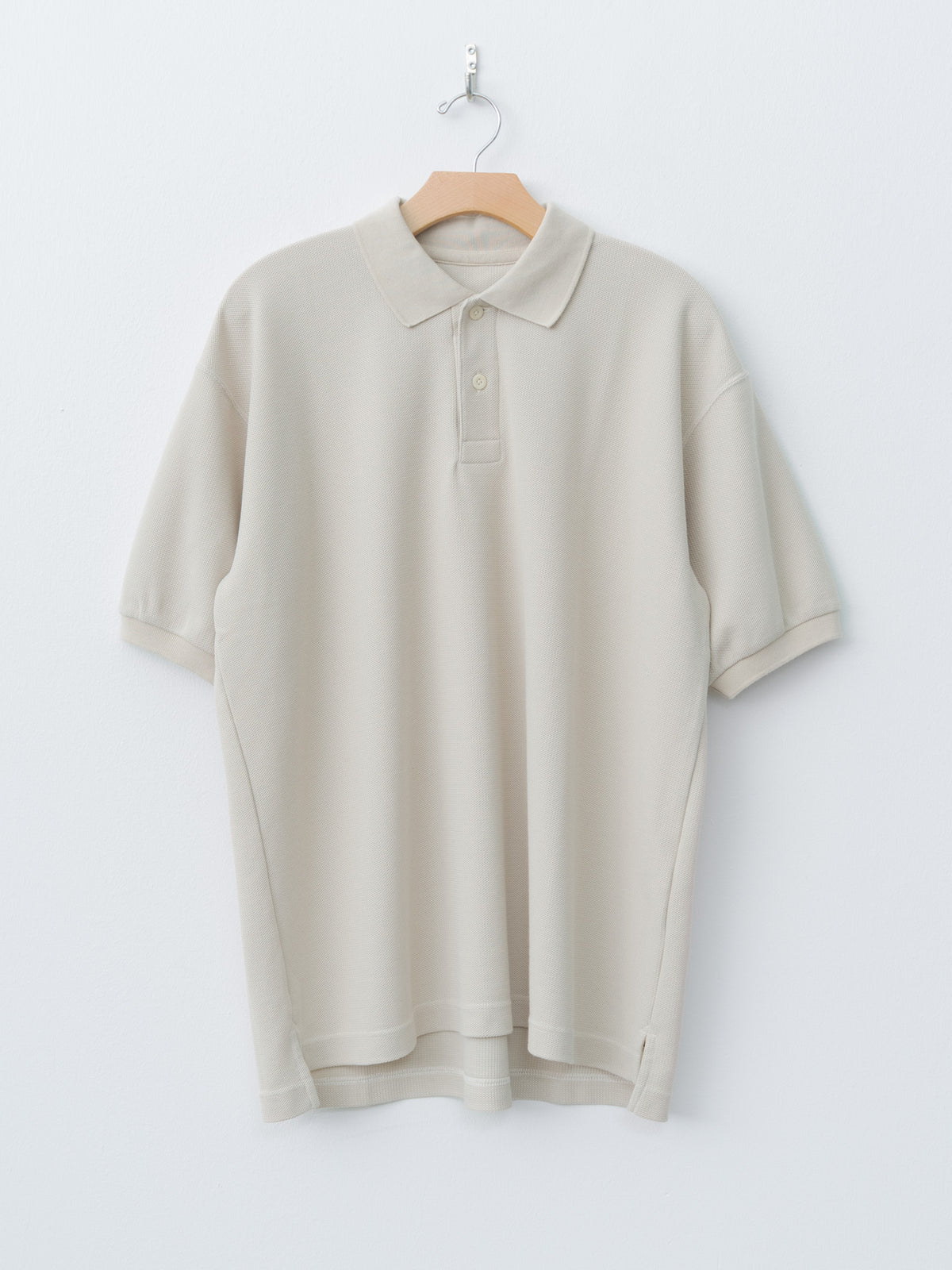 Namu Shop - ts(s) Cotton Poly Dry Jersey Big Polo Shirt - Ecru