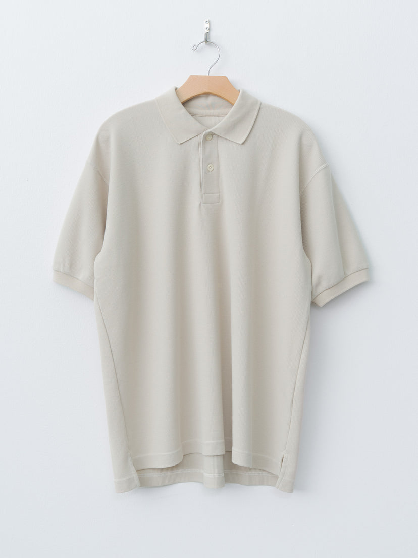 Namu Shop - ts(s) Cotton Poly Dry Jersey Big Polo Shirt - Ecru