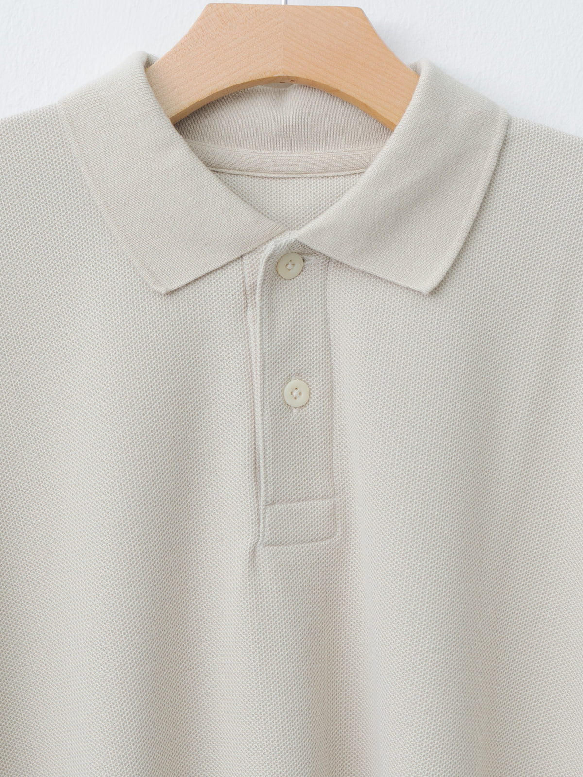 Namu Shop - ts(s) Cotton Poly Dry Jersey Big Polo Shirt - Ecru