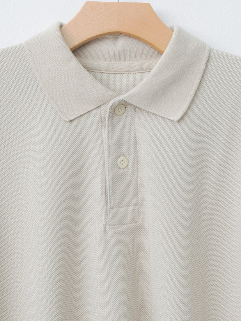 Namu Shop - ts(s) Cotton Poly Dry Jersey Big Polo Shirt - Ecru