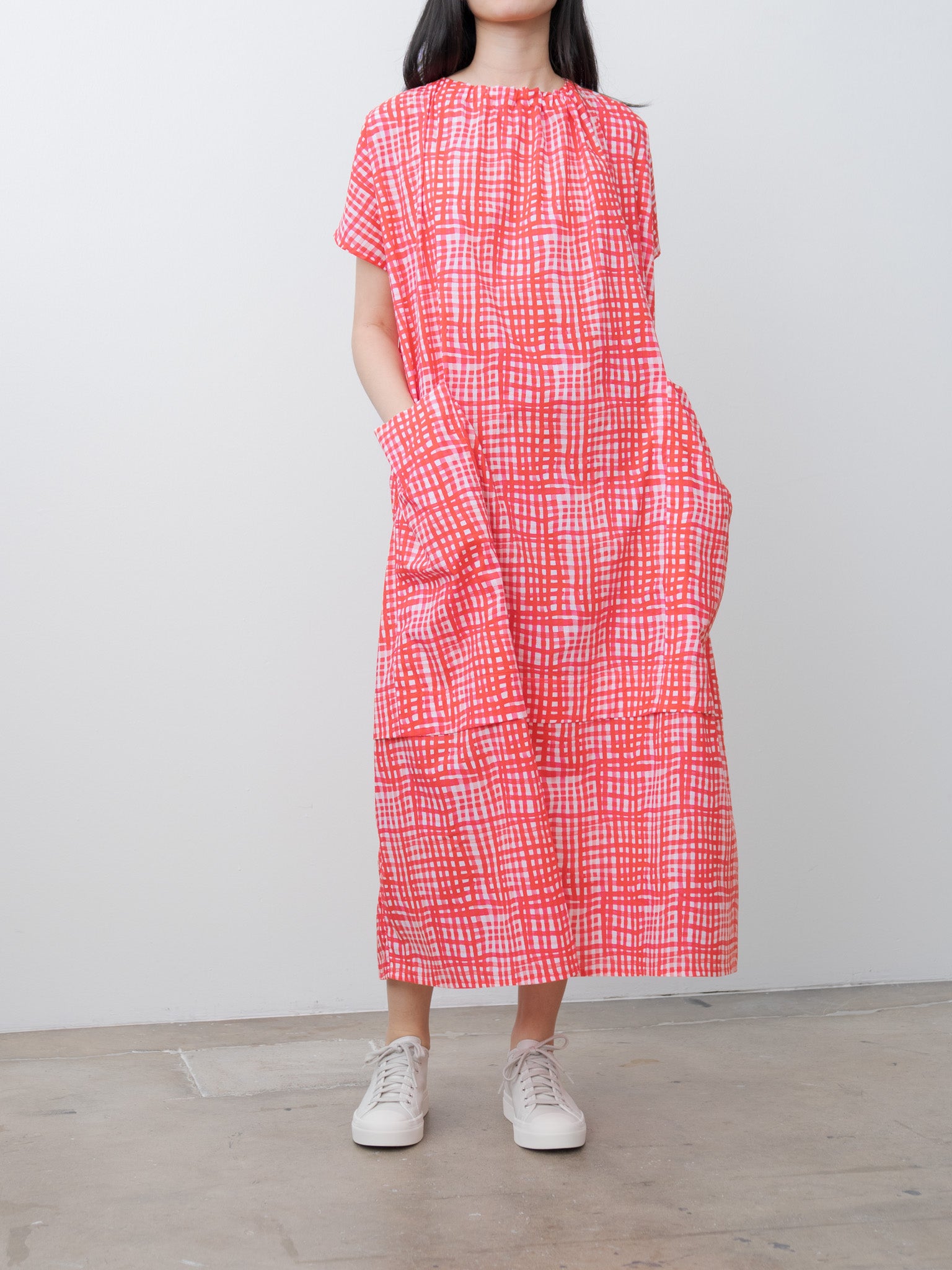 The Poet Dress - Painted Check Jam