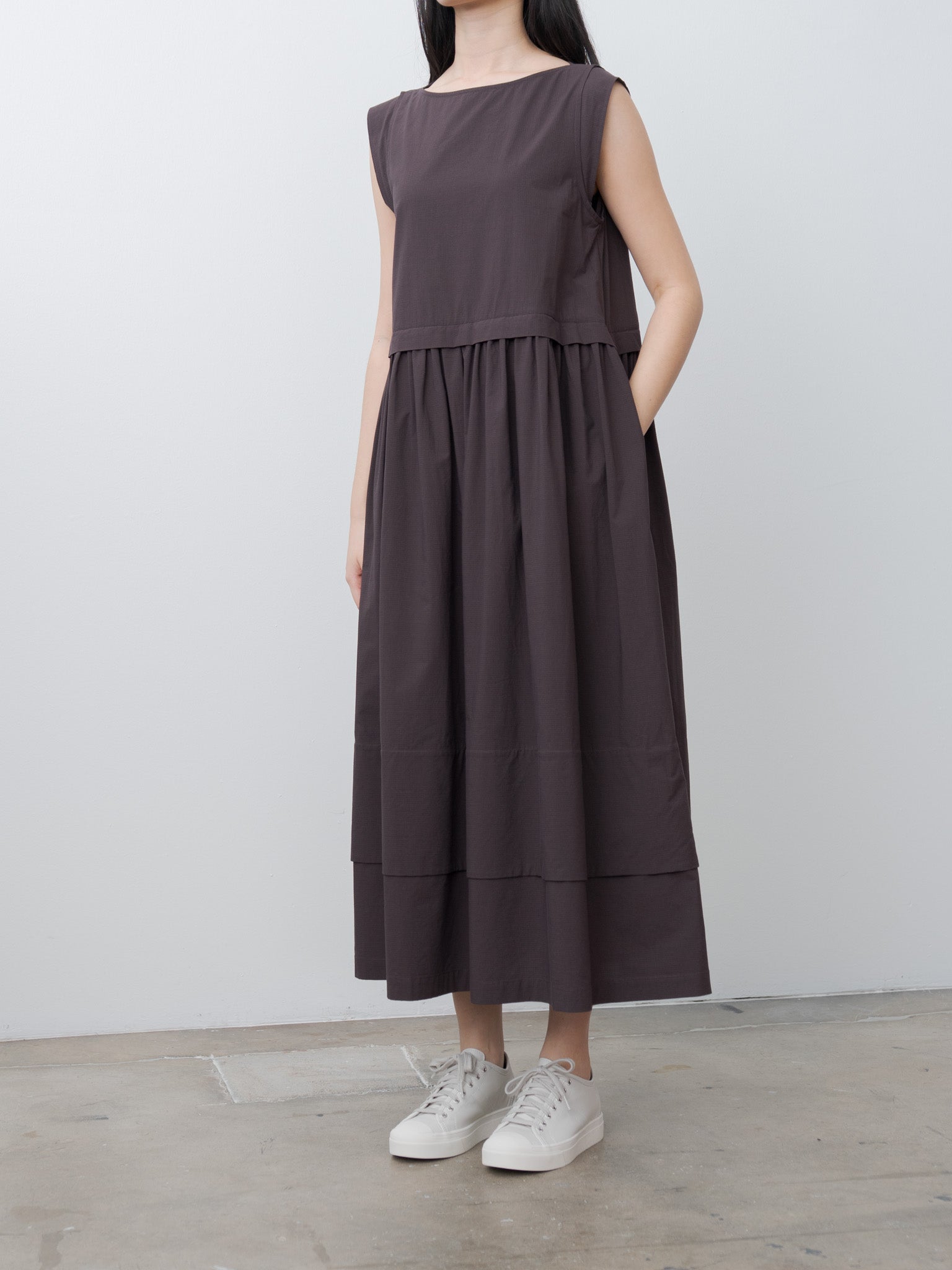 The Potter Dress - Fine Ripstop Cotton Coffee