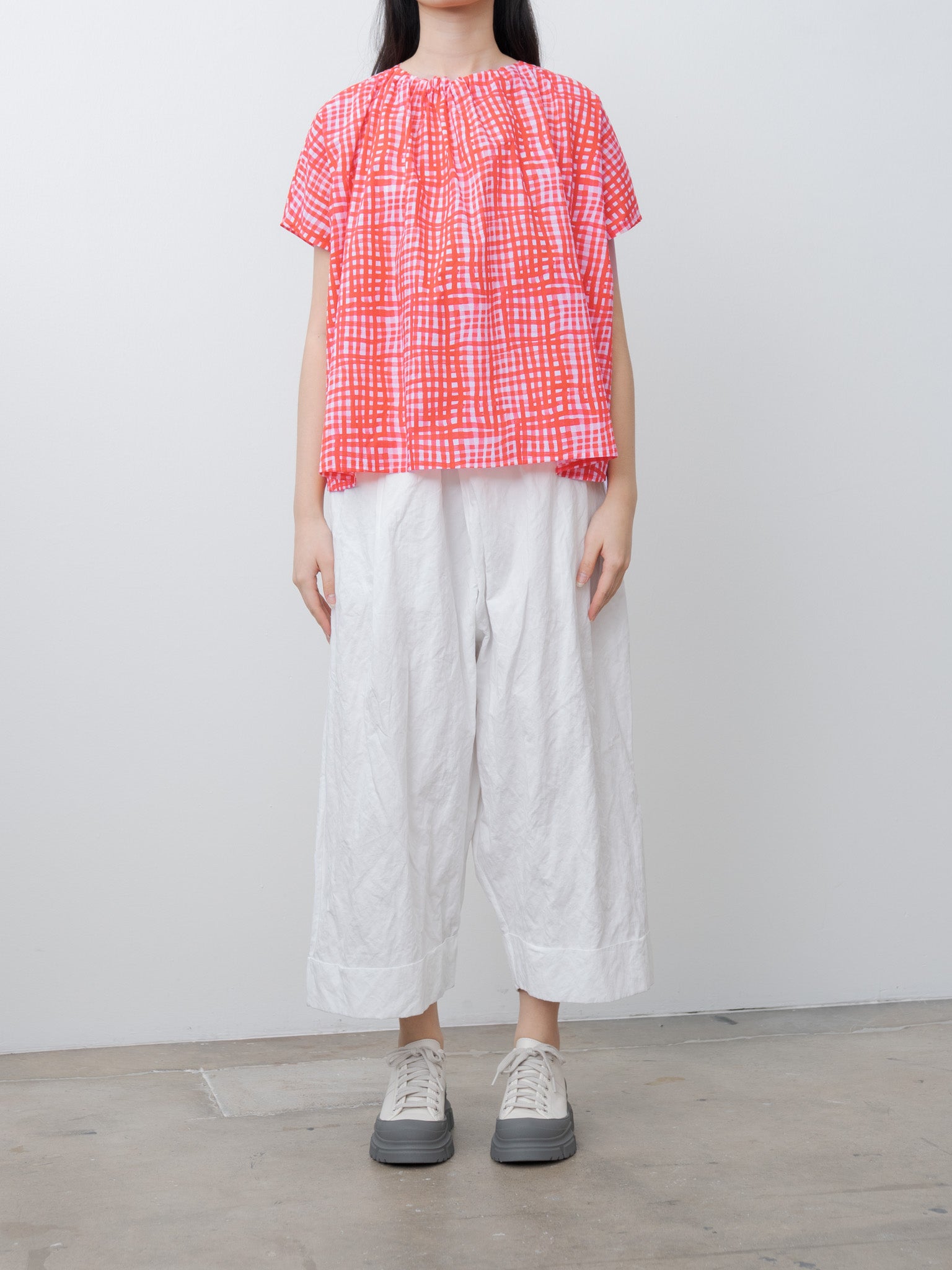 The Baker Trouser - Crumpled Cotton Chalk
