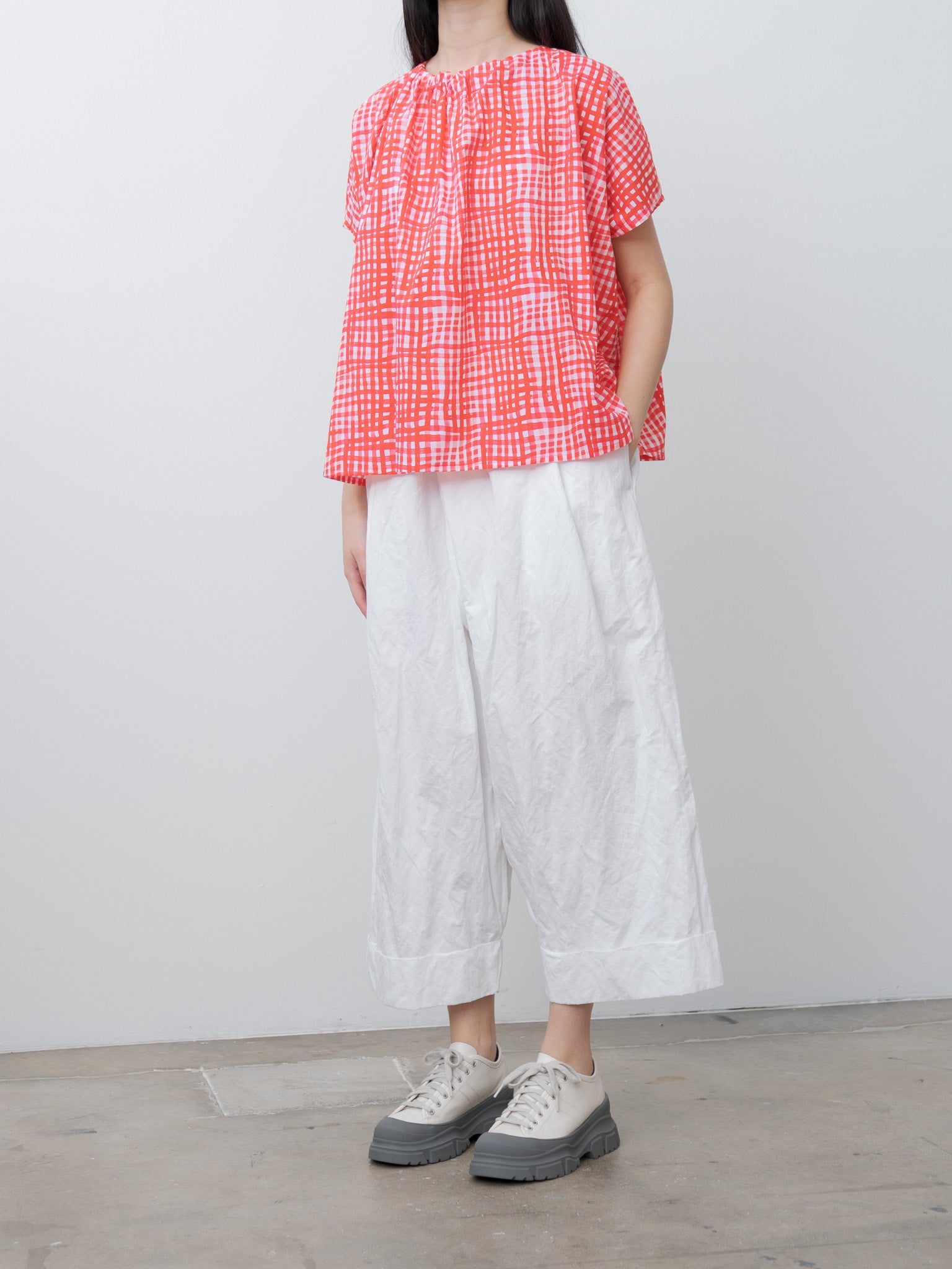The Baker Trouser - Crumpled Cotton Chalk