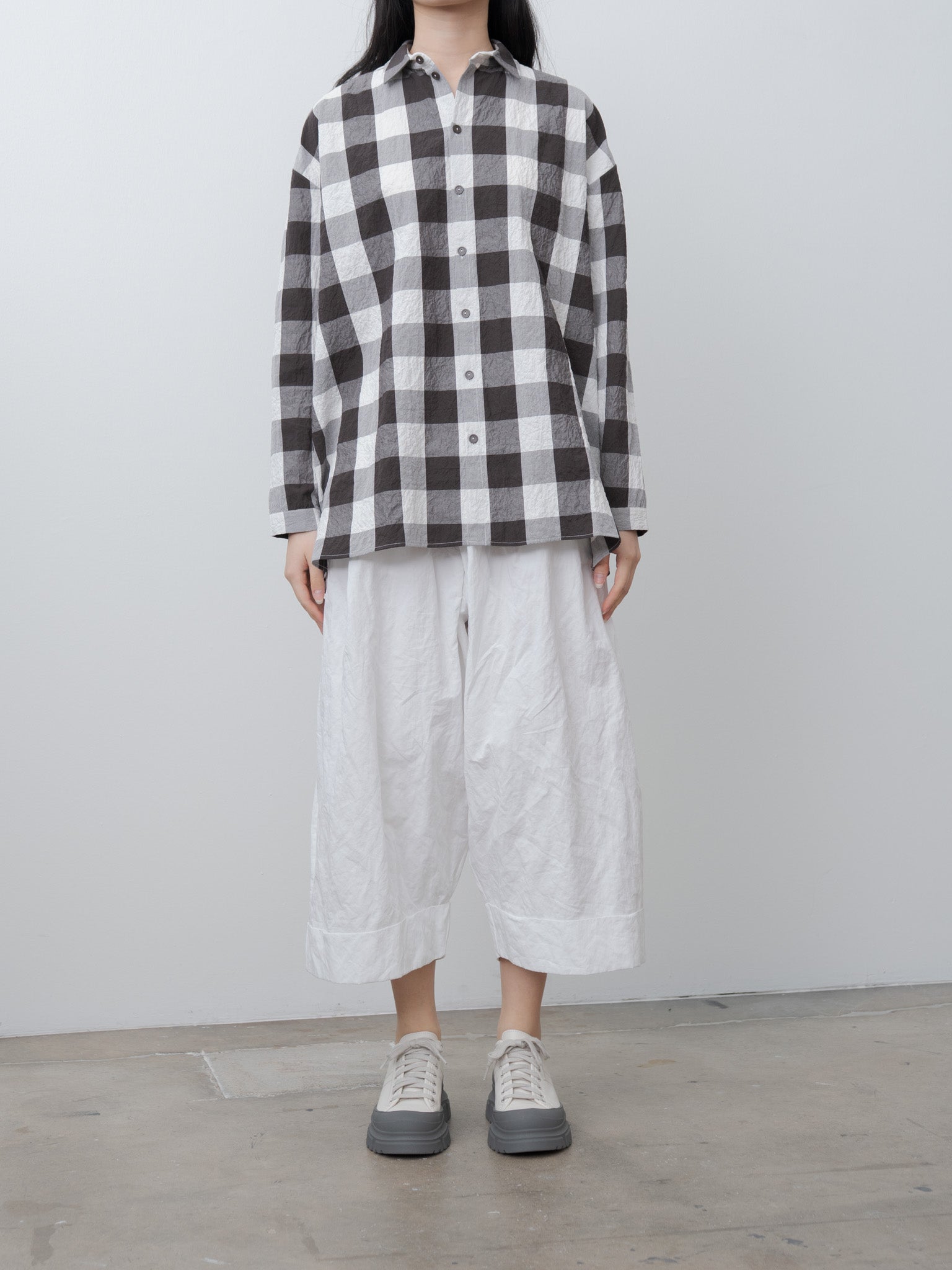 The Baker Trouser - Crumpled Cotton Chalk