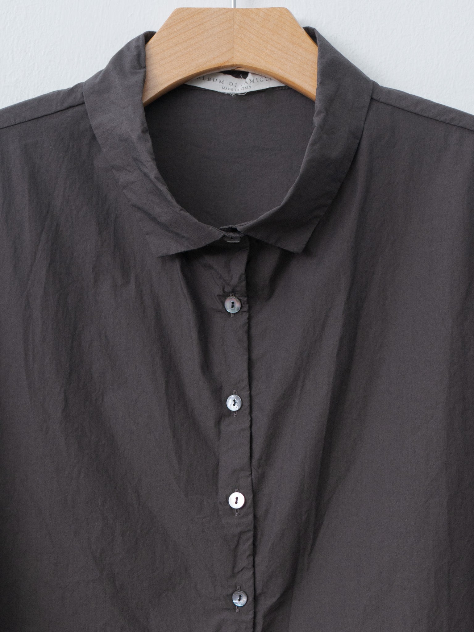 Short Collar Shirt TC - Brown