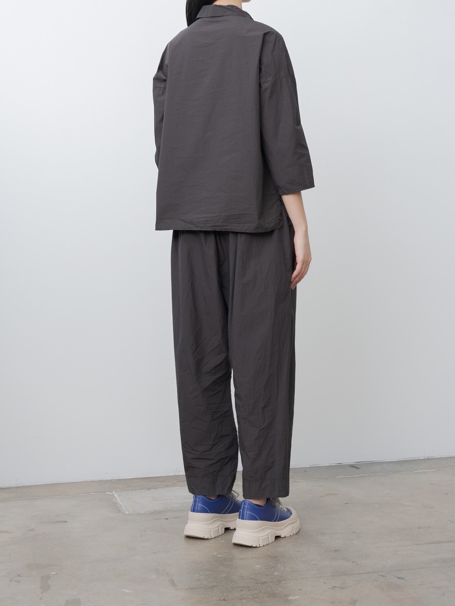 Short Collar Shirt TC - Brown