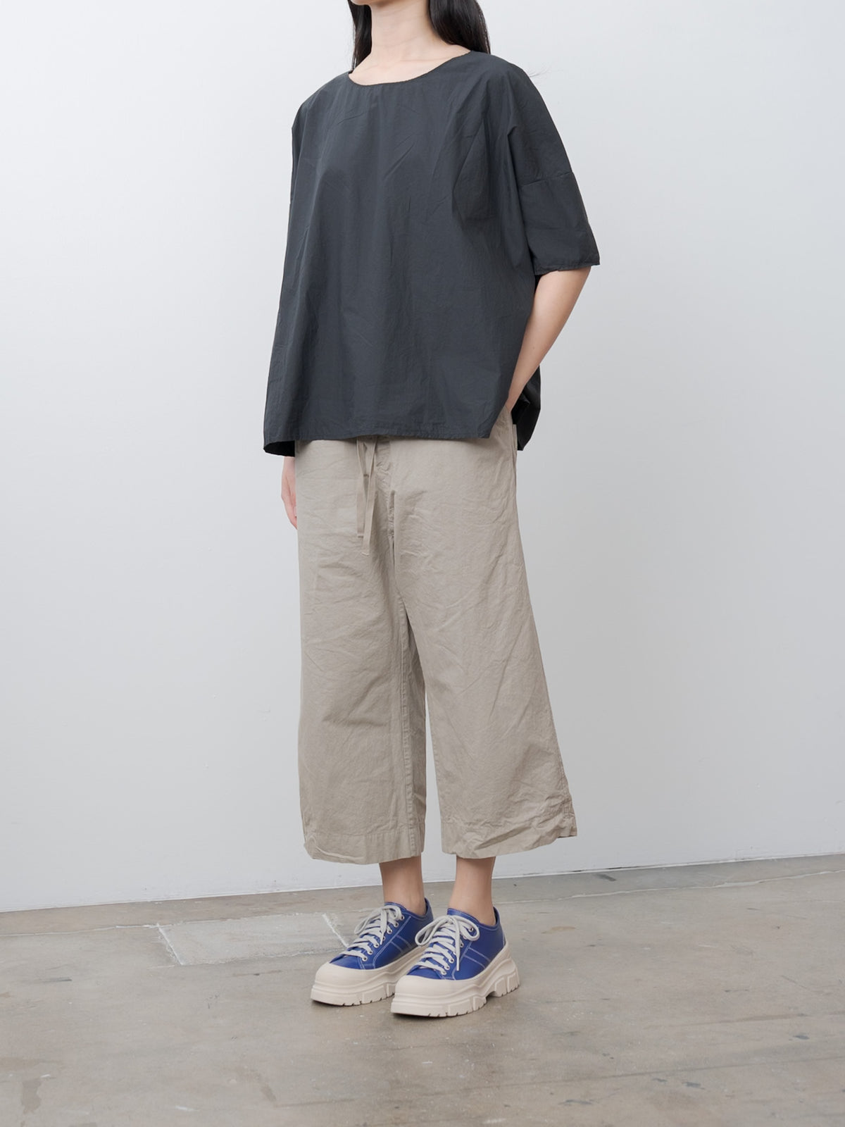Namu Shop - Album di Famiglia Wide & Short Trousers CC - Stone