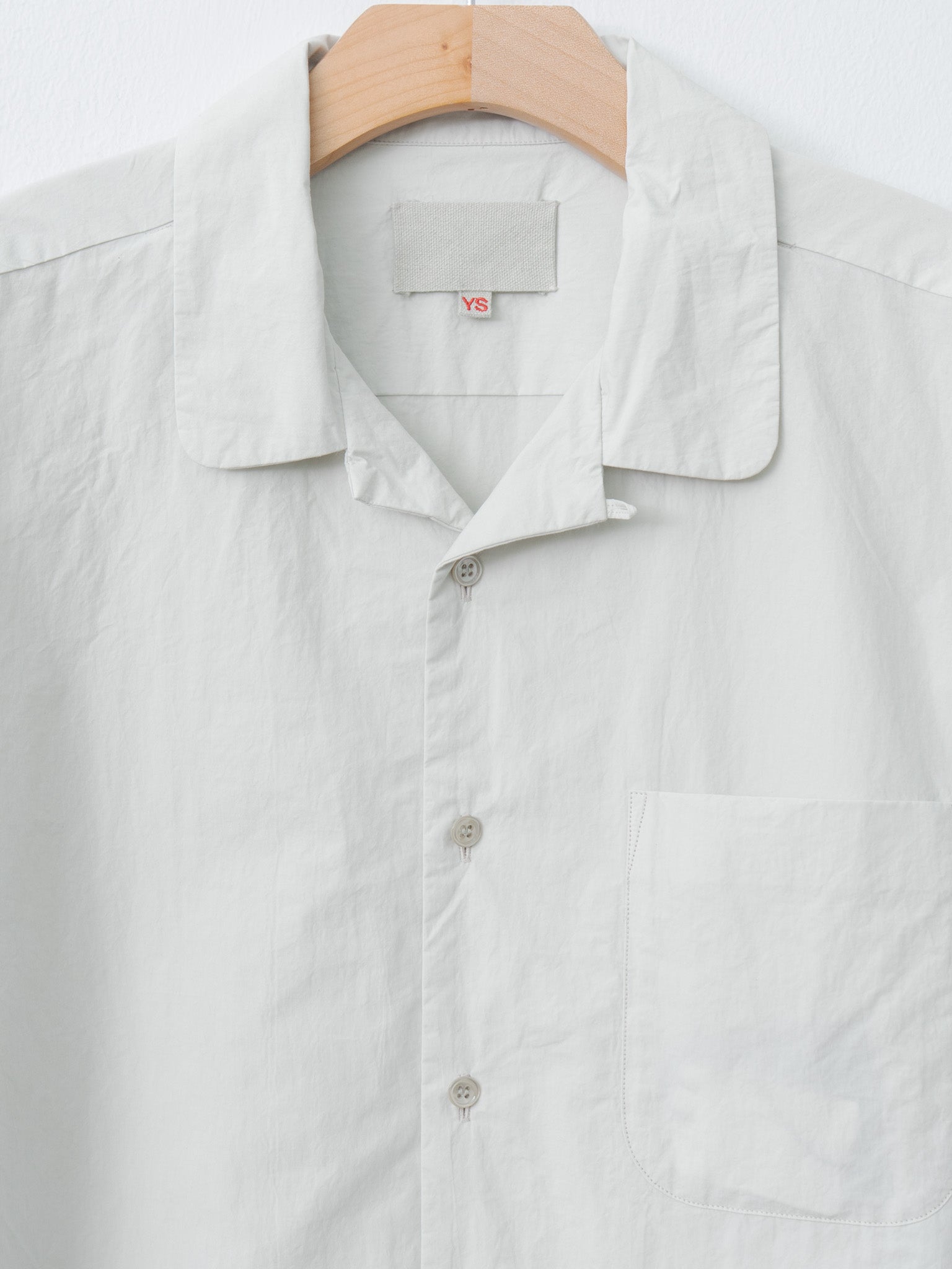 Namu Shop - Yoko Sakamoto Open Collar Shirt - Black Rice