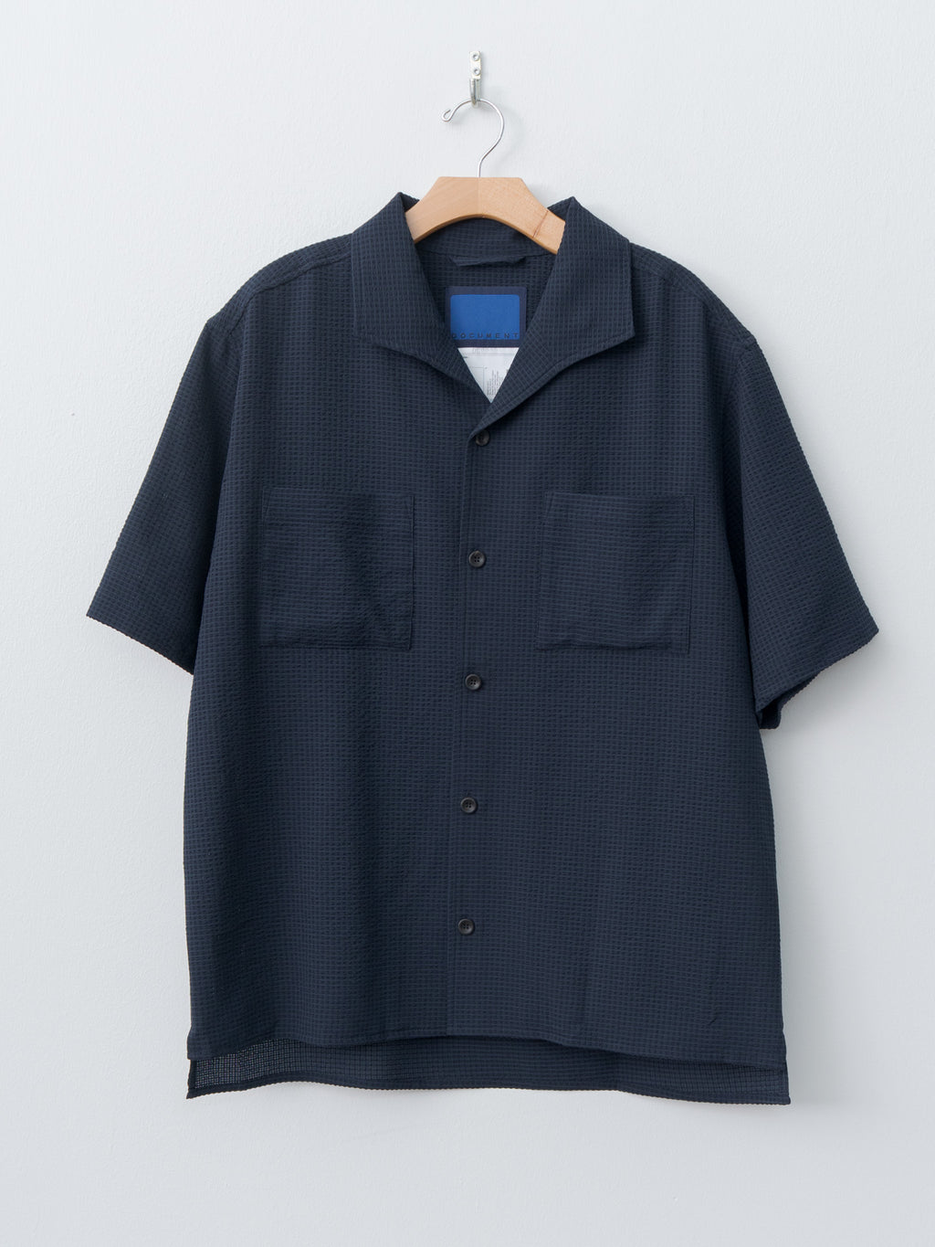Namu Shop - Document Lightweight Seersucker Summer Shirt - Navy