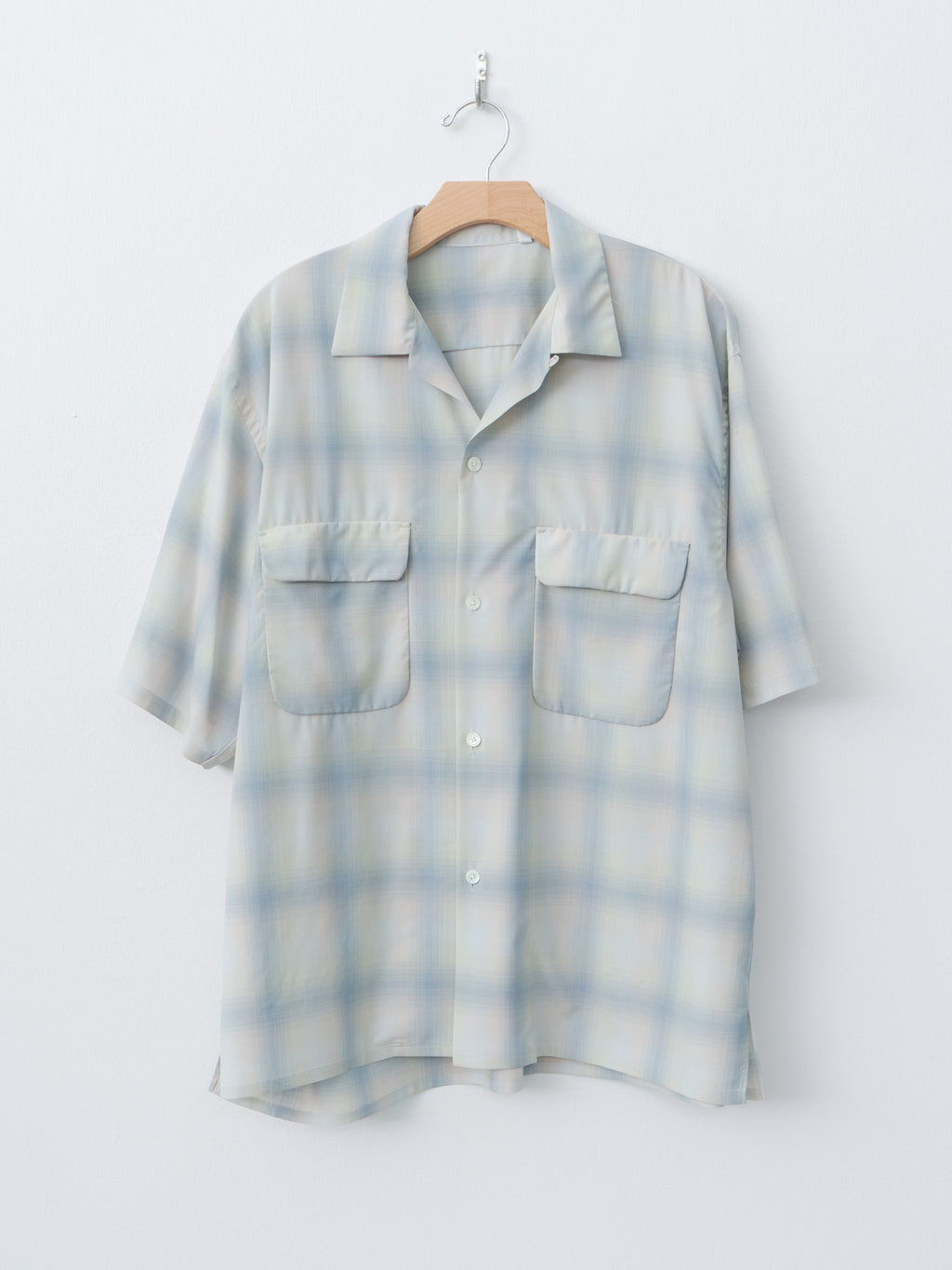 Namu Shop - Kaptain Sunshine Open Collared SS Shirt - Pale Ombre