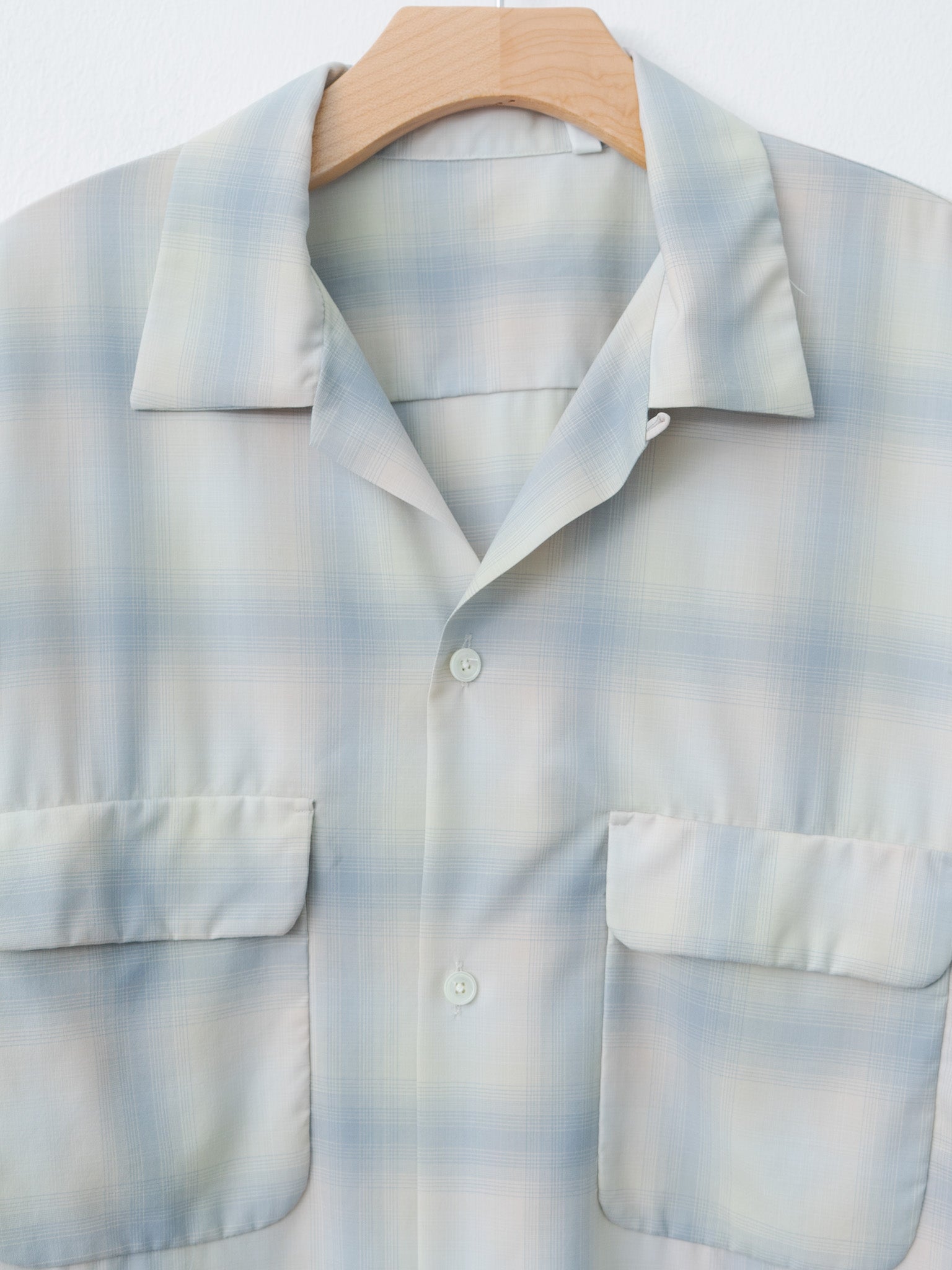 Namu Shop - Kaptain Sunshine Open Collared SS Shirt - Pale Ombre