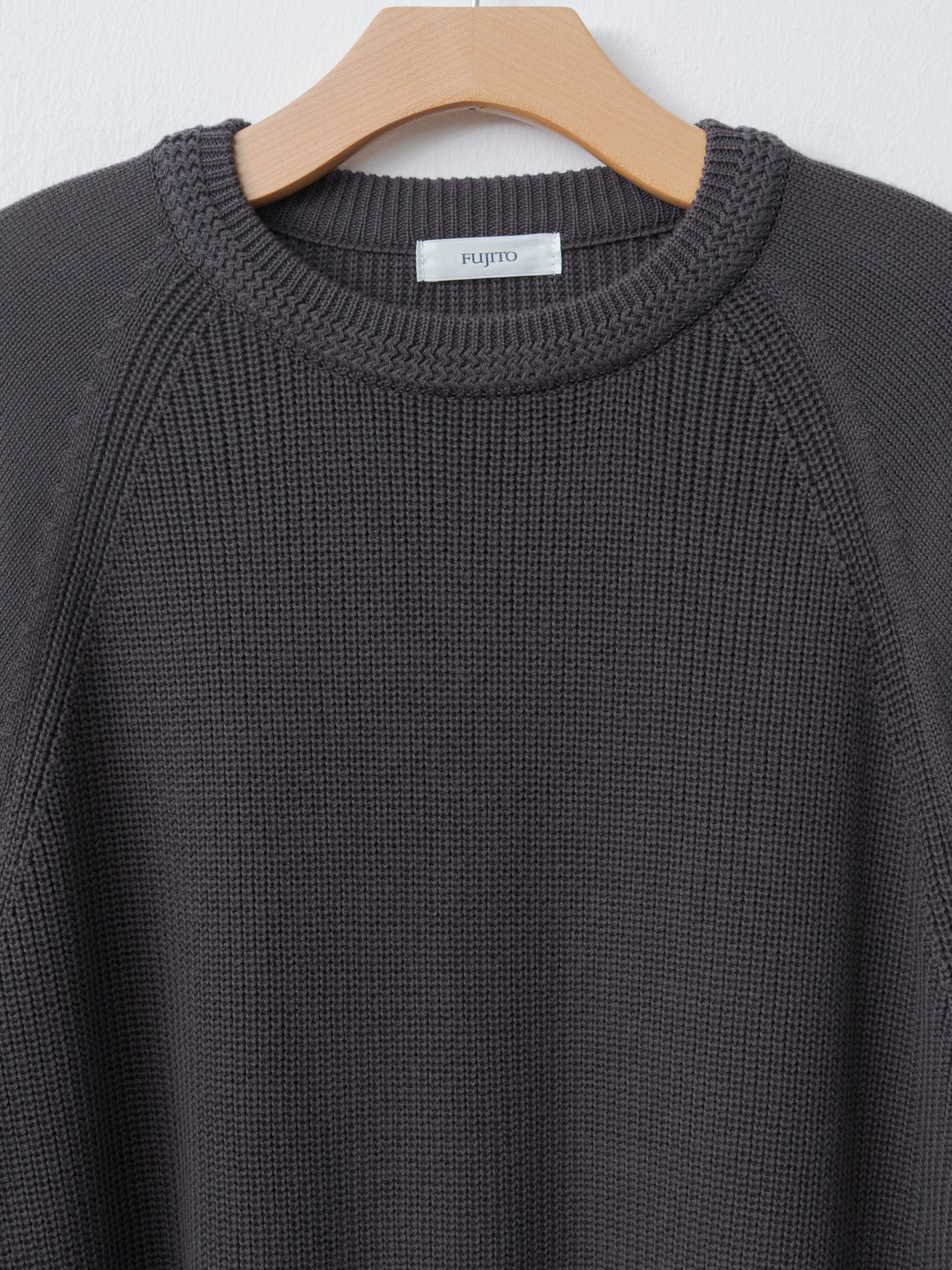 Namu Shop - Fujito Rib Knit Sweater - Charcoal